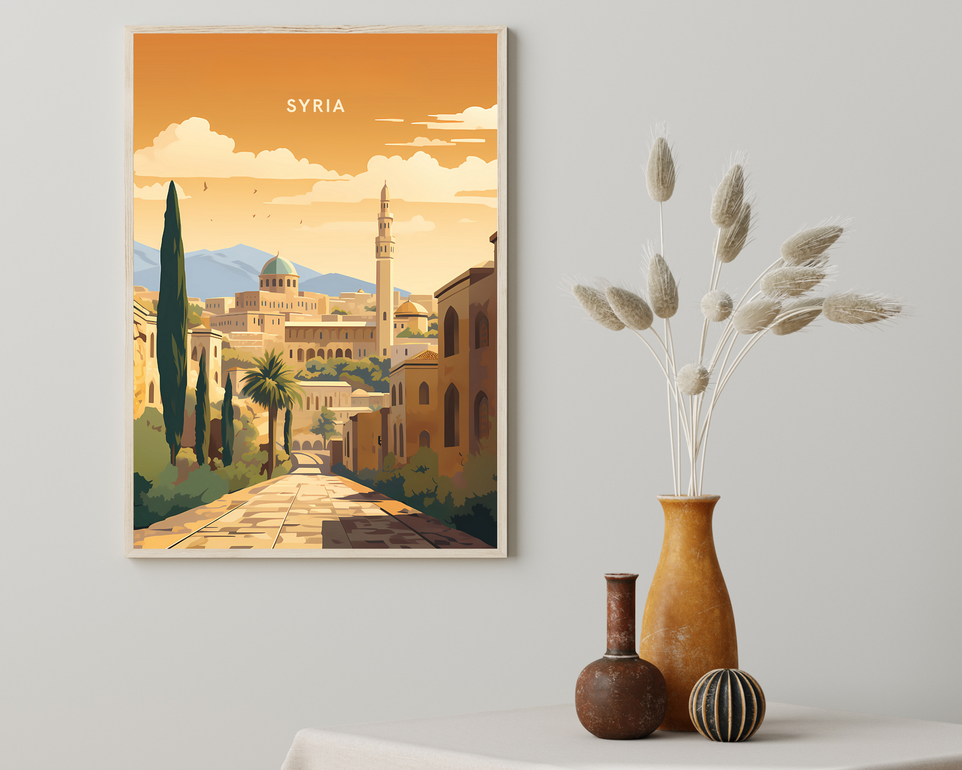 Syria Travel Poster Print - Pitchers Design