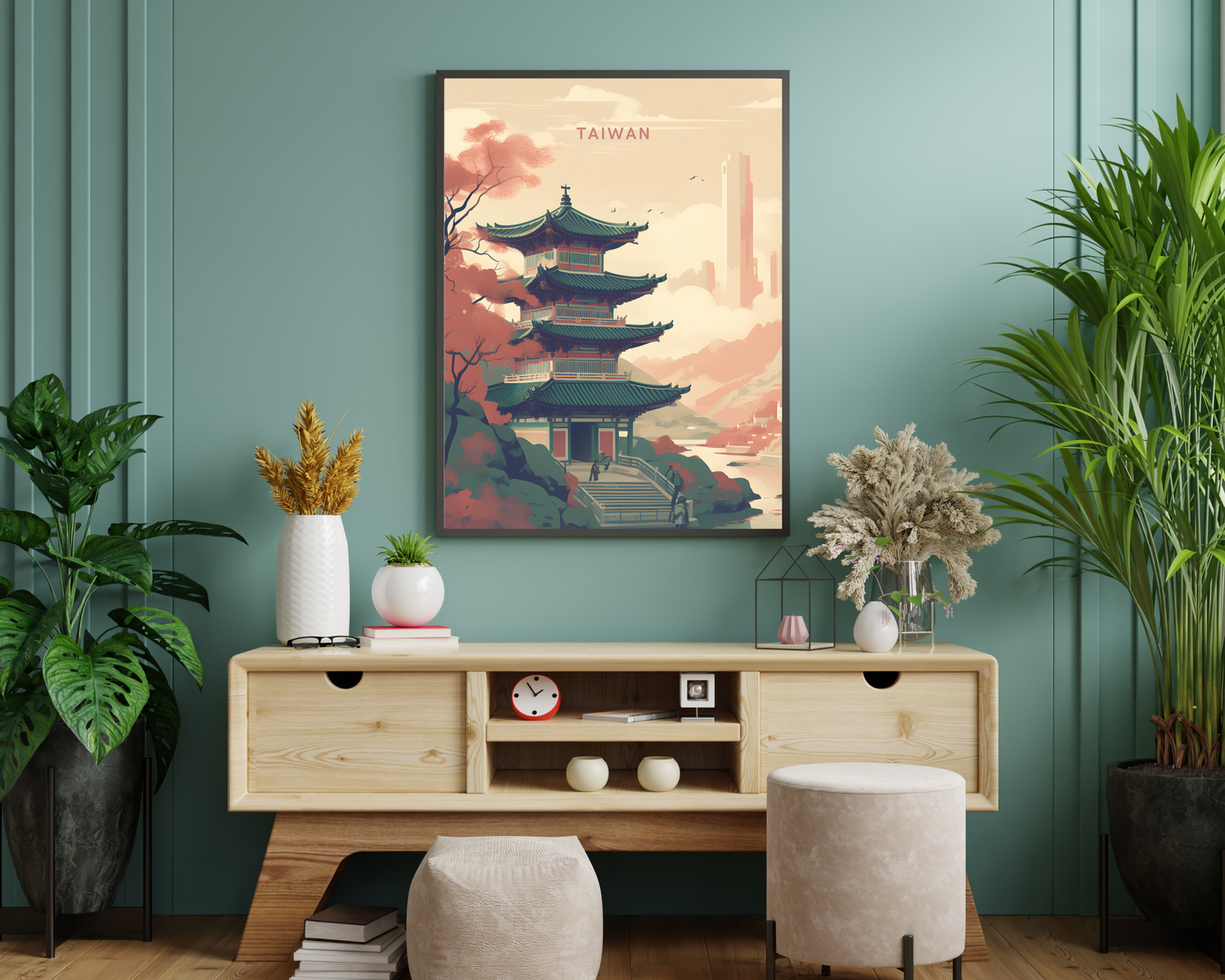 Taiwan Travel Poster Print - Pitchers Design