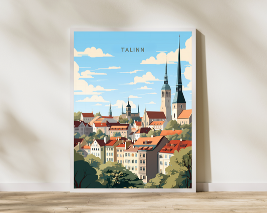 Talinn Estonia Travel Poster Print - Pitchers Design