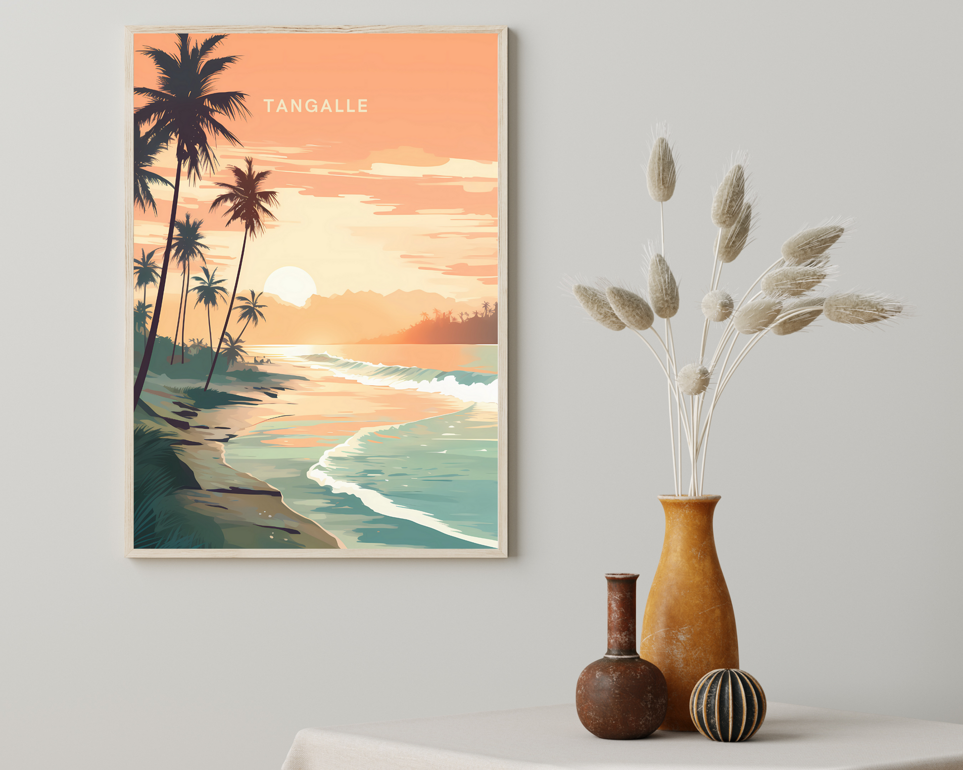 Tangalle Sri Lanka Travel Poster Print - Pitchers Design