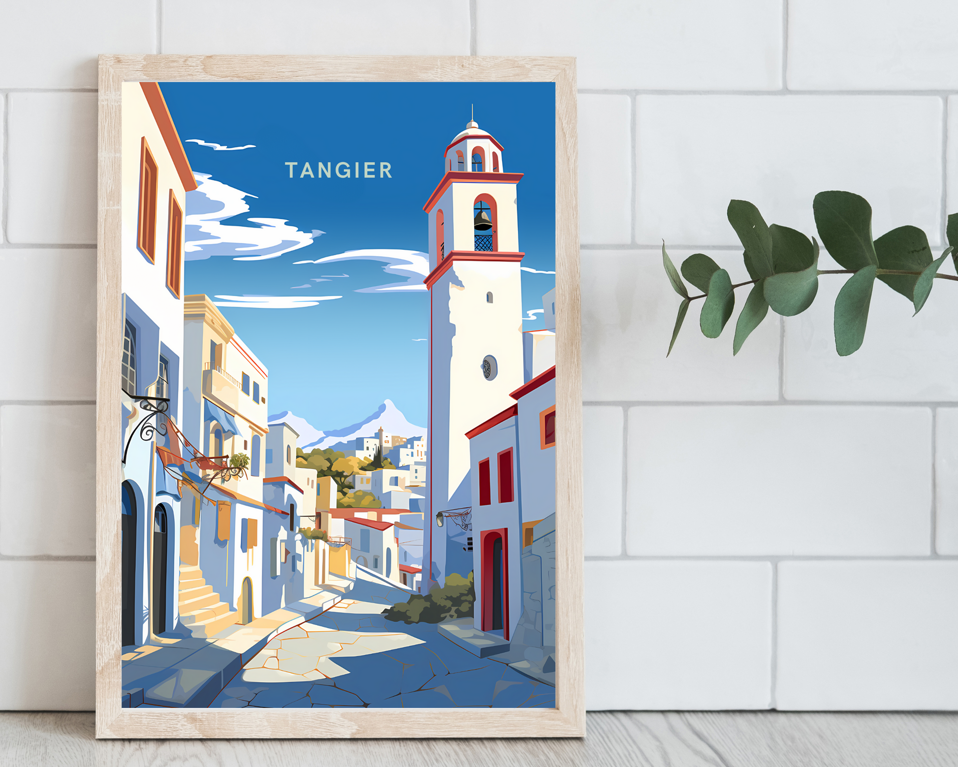 Tangier Morocco Travel Poster Print - Pitchers Design