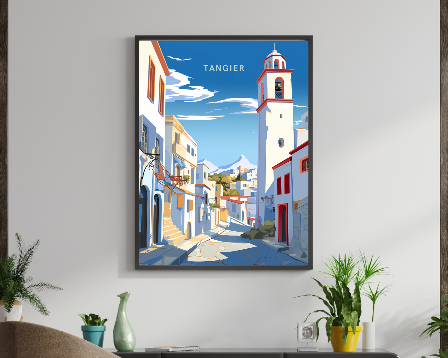 Tangier Morocco Travel Poster Print - Pitchers Design