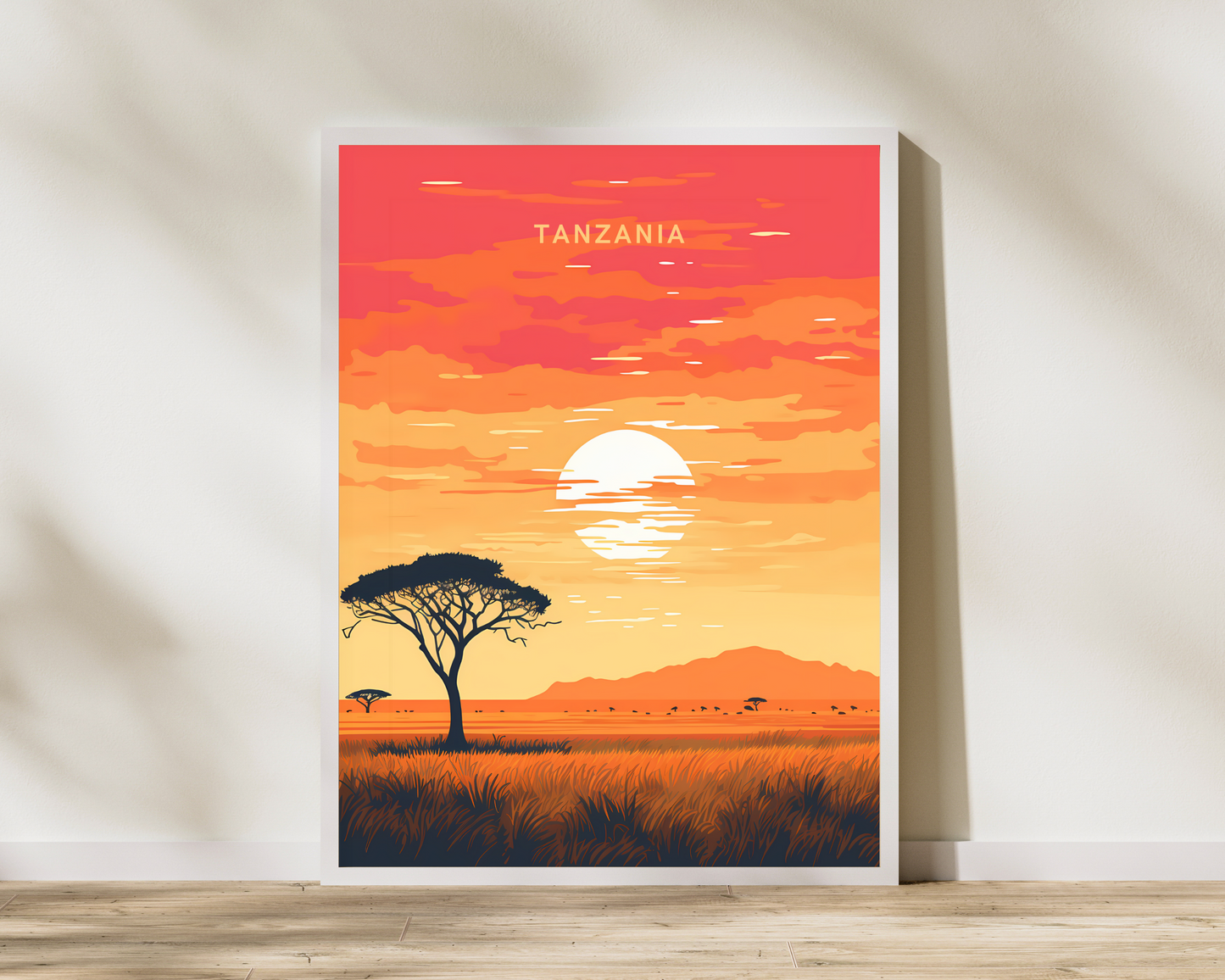 Tanzania Africa Travel Poster Print - Pitchers Design