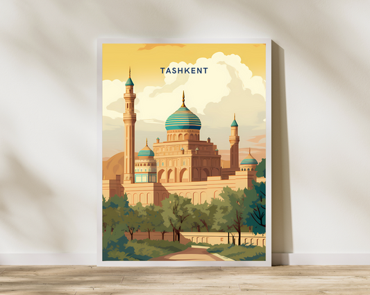 Tashkent Uzbekistan Travel Poster Print - Pitchers Design