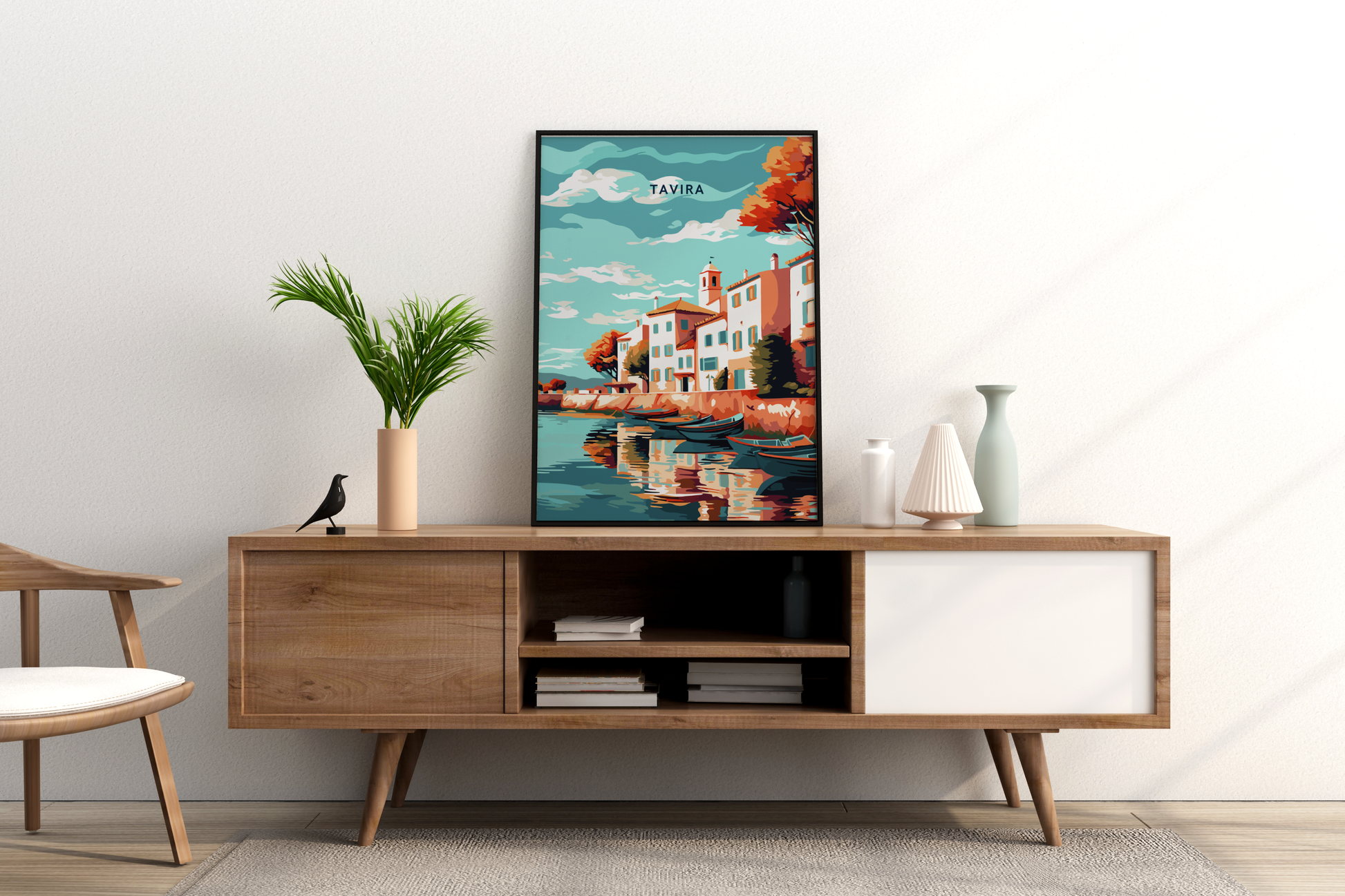 Tavira Portugal Travel Print Poster - Pitchers Design