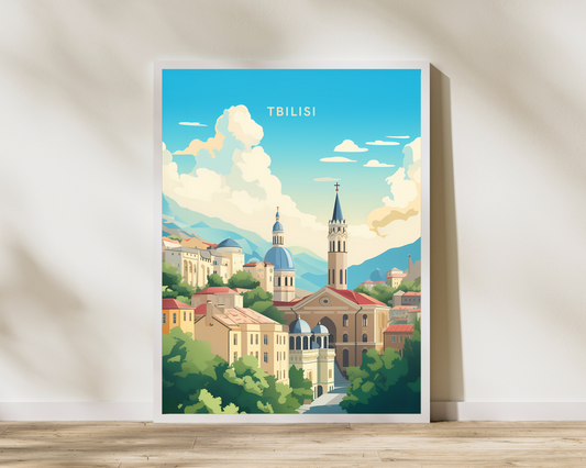 Tbilisi Georgia Travel Poster Print - Pitchers Design