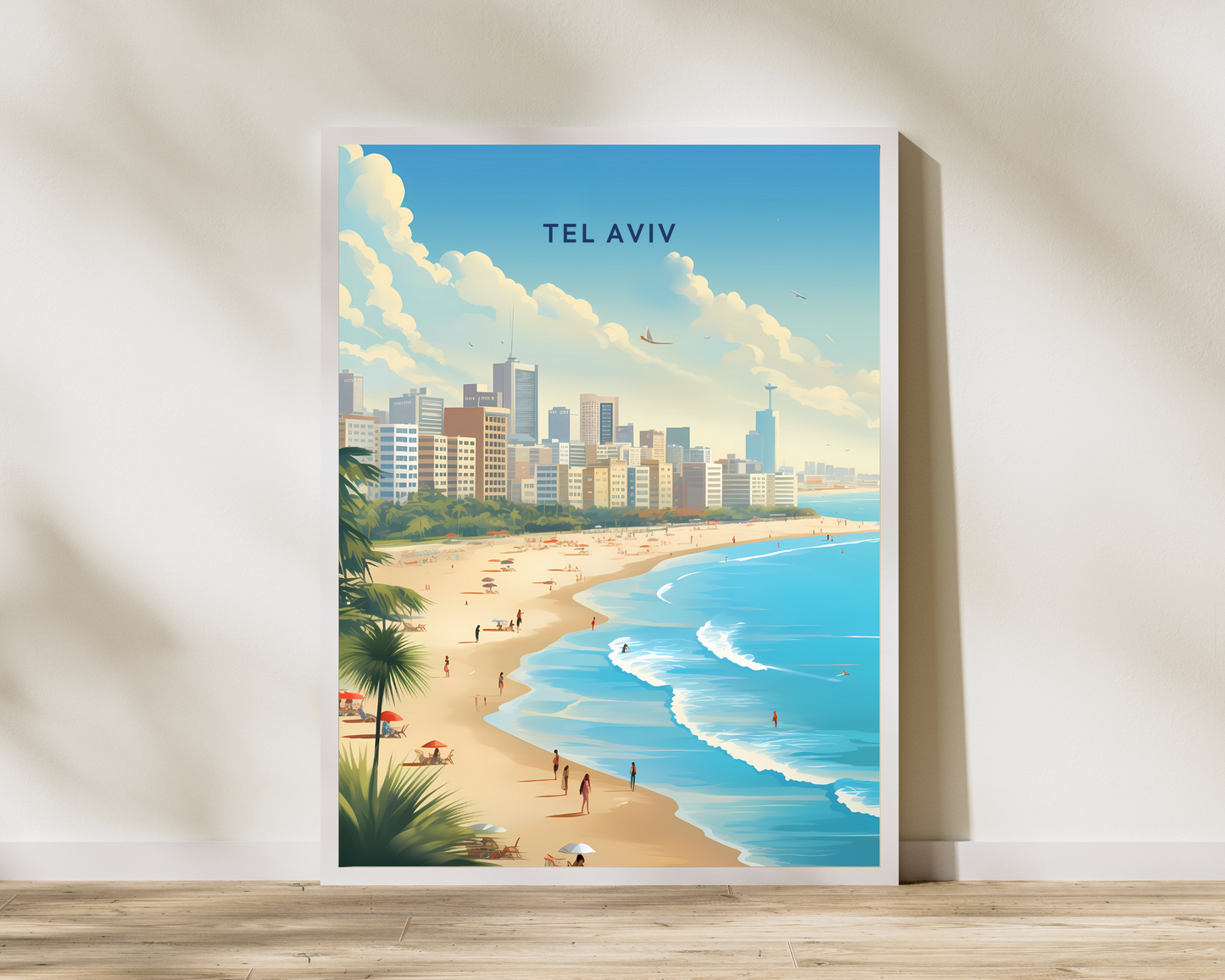 Tel Aviv Israel Travel Poster Print - Pitchers Design