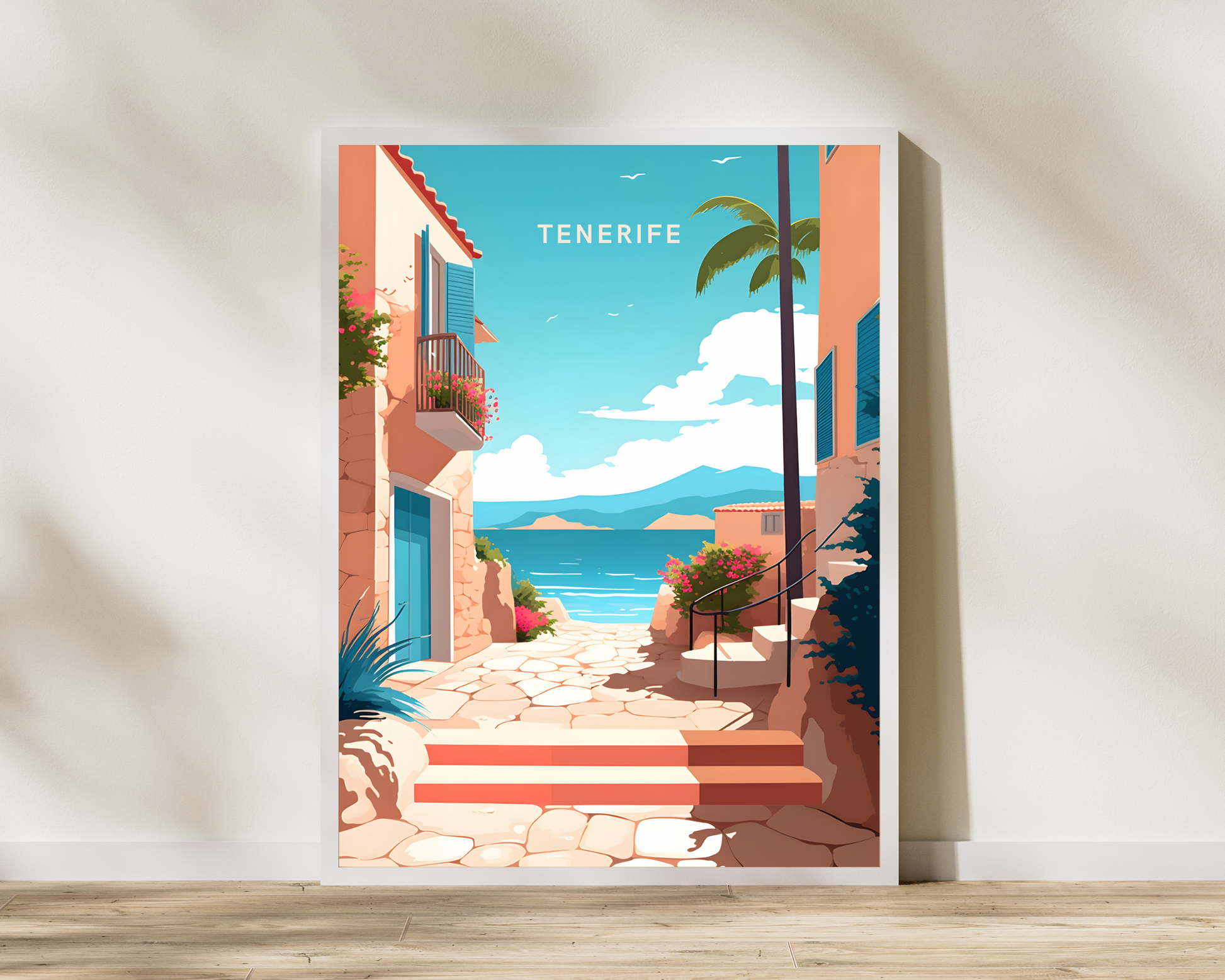 Tenerife Spain Travel Poster Print - Pitchers Design