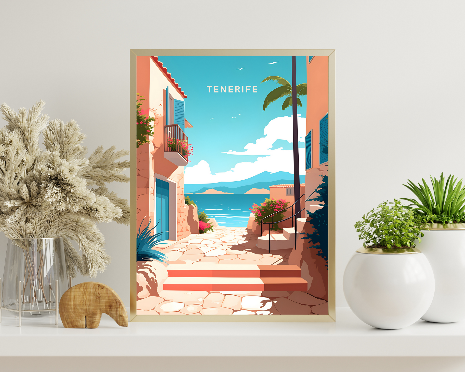 Tenerife Spain Travel Poster Print - Pitchers Design