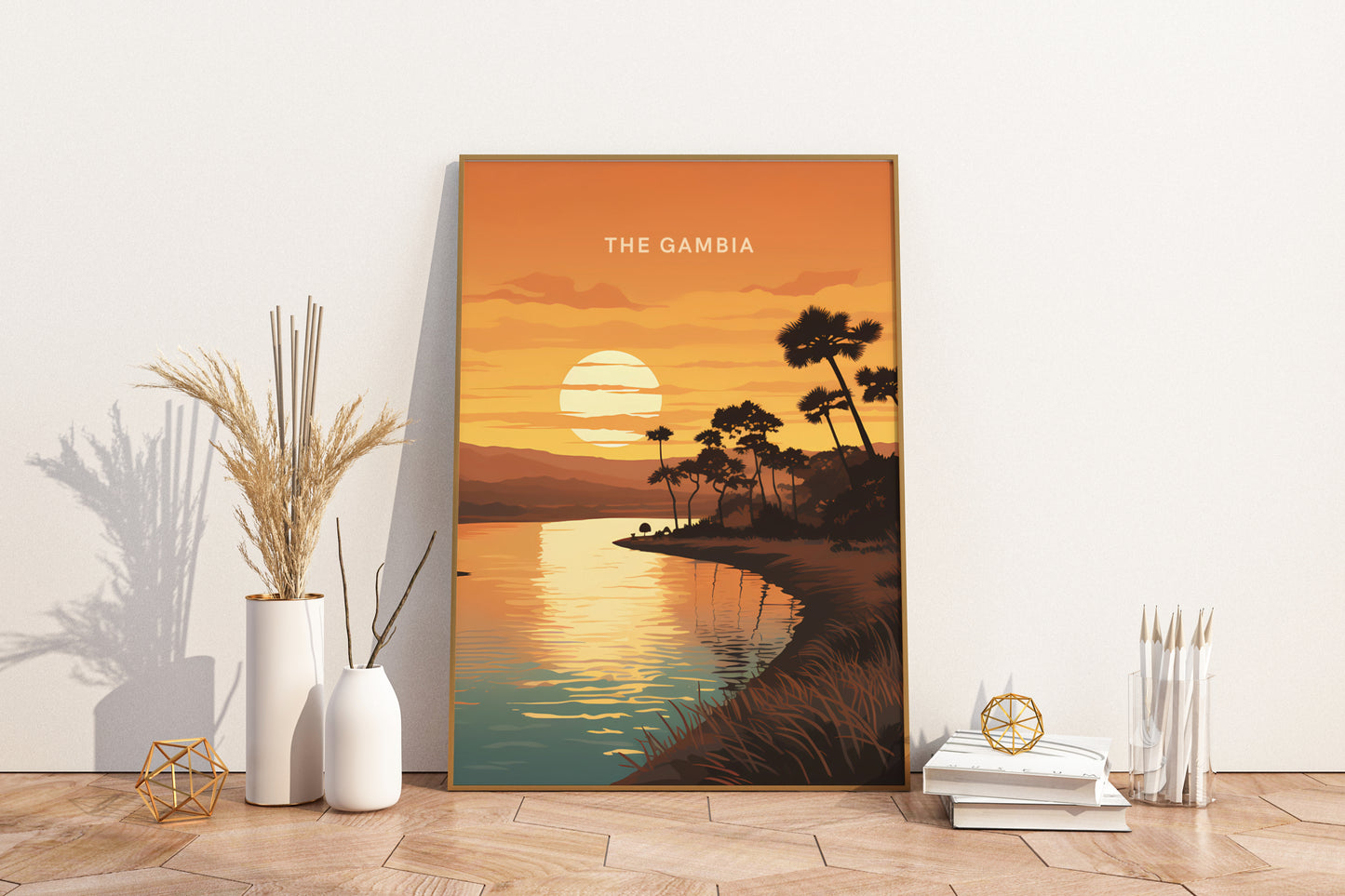 The Gambia Africa Travel Poster Print - Pitchers Design