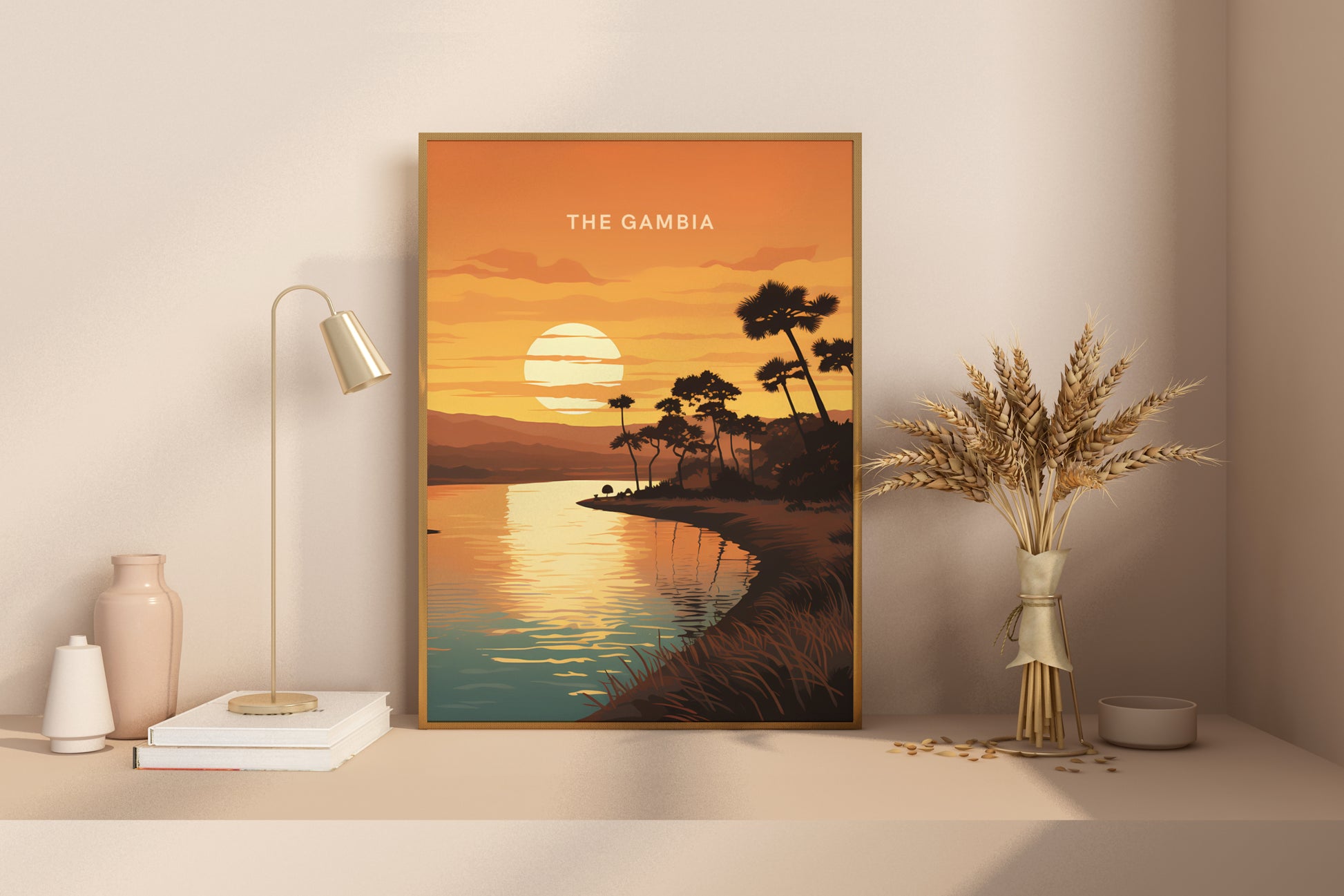 The Gambia Africa Travel Poster Print - Pitchers Design