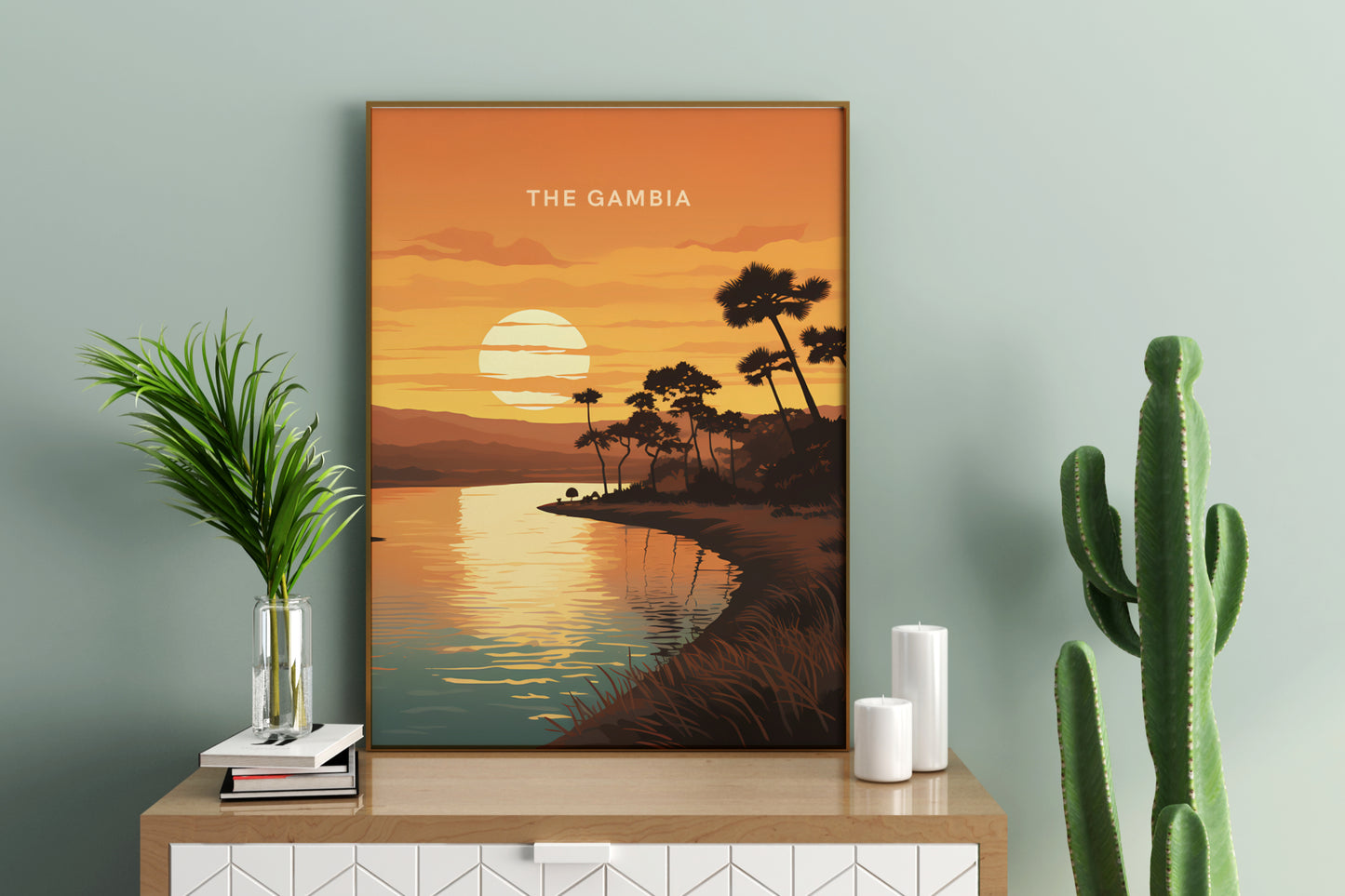 The Gambia Africa Travel Poster Print - Pitchers Design