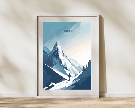 Tignes Alpes France Travel Poster Print - Pitchers Design