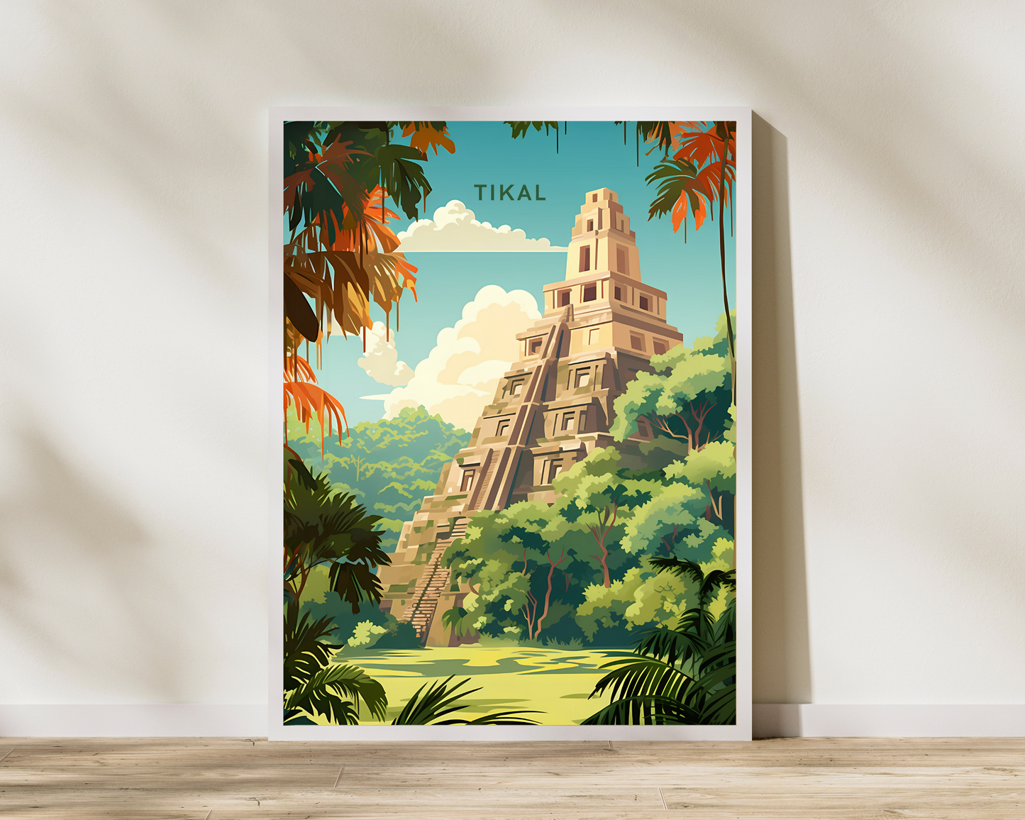 Tikal Guatemala Travel Poster Print - Pitchers Design