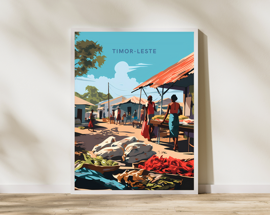 Timor-Leste Travel Poster Print - Pitchers Design