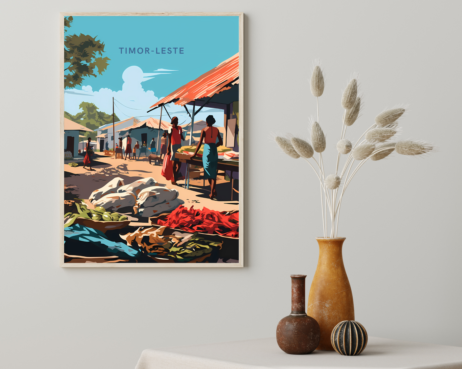 Timor-Leste Travel Poster Print - Pitchers Design