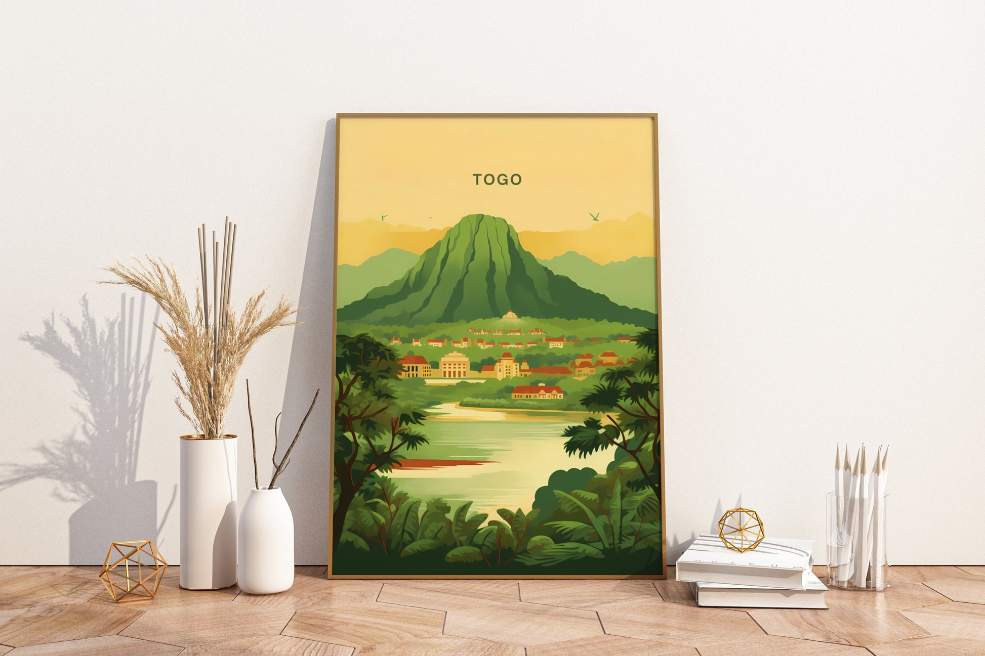 Togo Africa Travel Poster Print - Pitchers Design