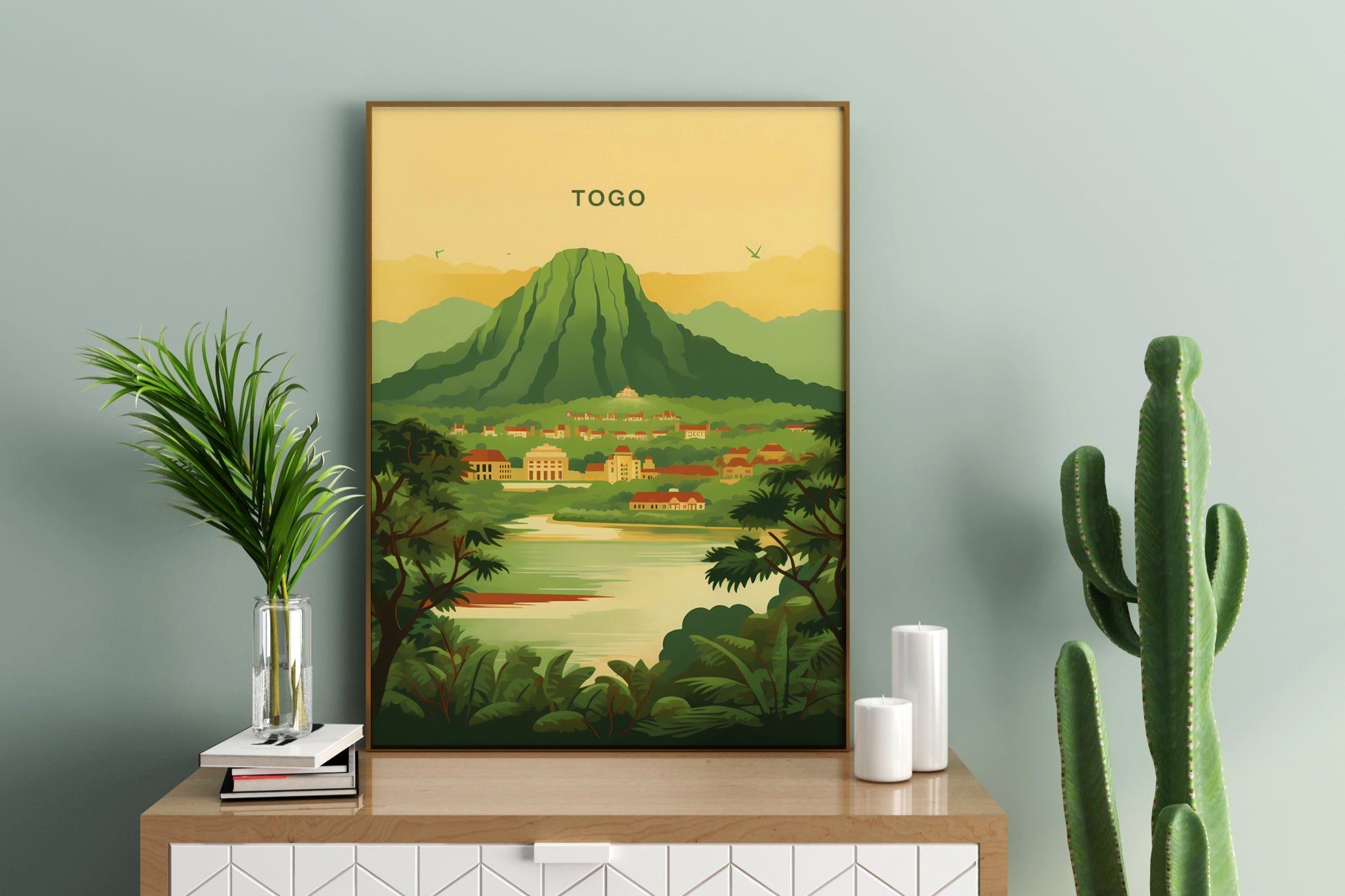 Togo Africa Travel Poster Print - Pitchers Design