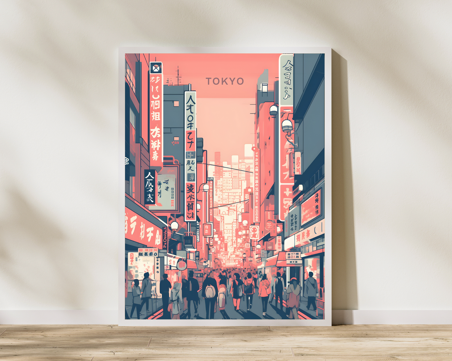 Vibrant Streets of Tokyo Japan Travel Poster Print - Pitchers Design