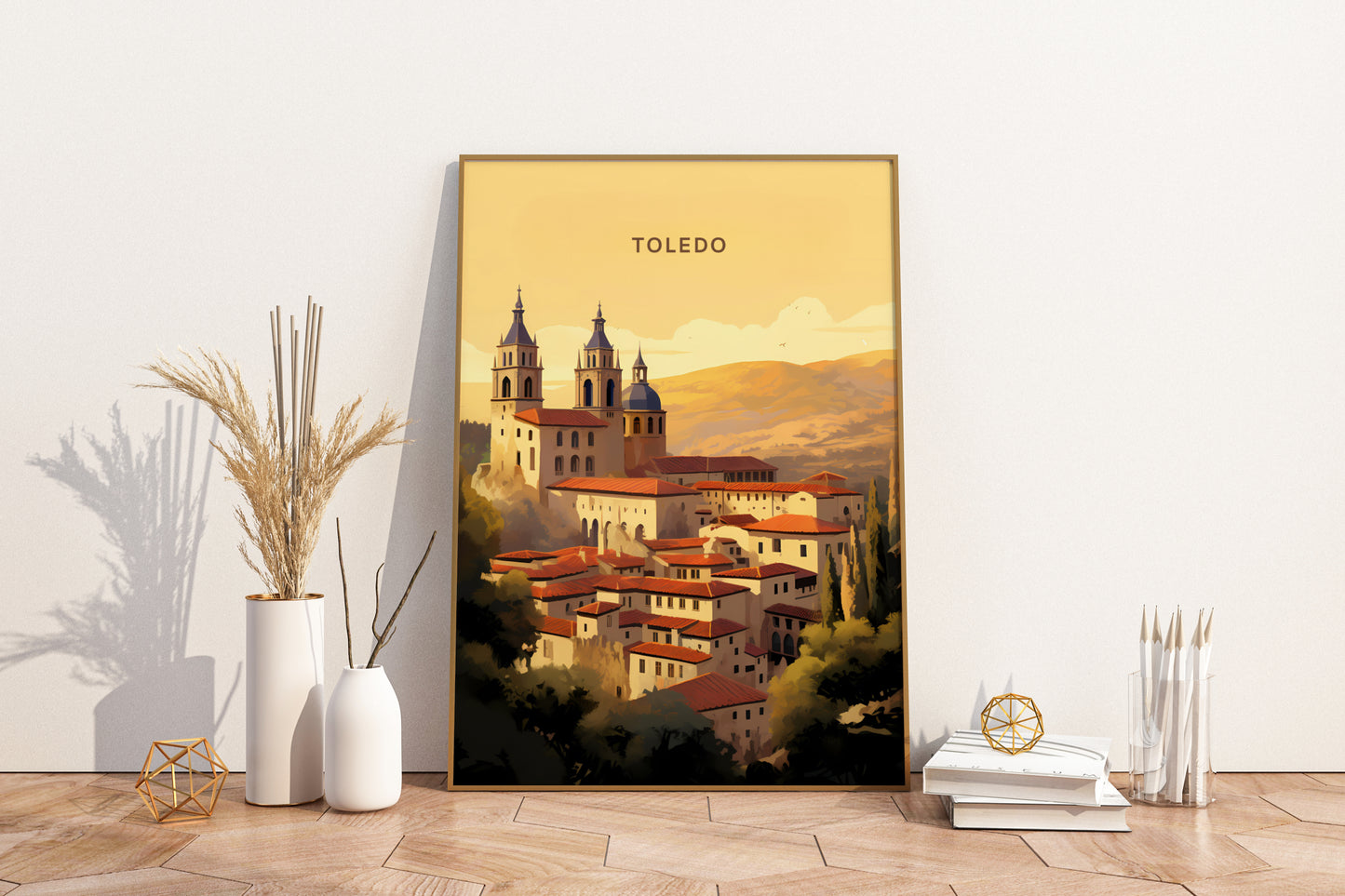 Toledo Spain Travel Print Poster - Pitchers Design