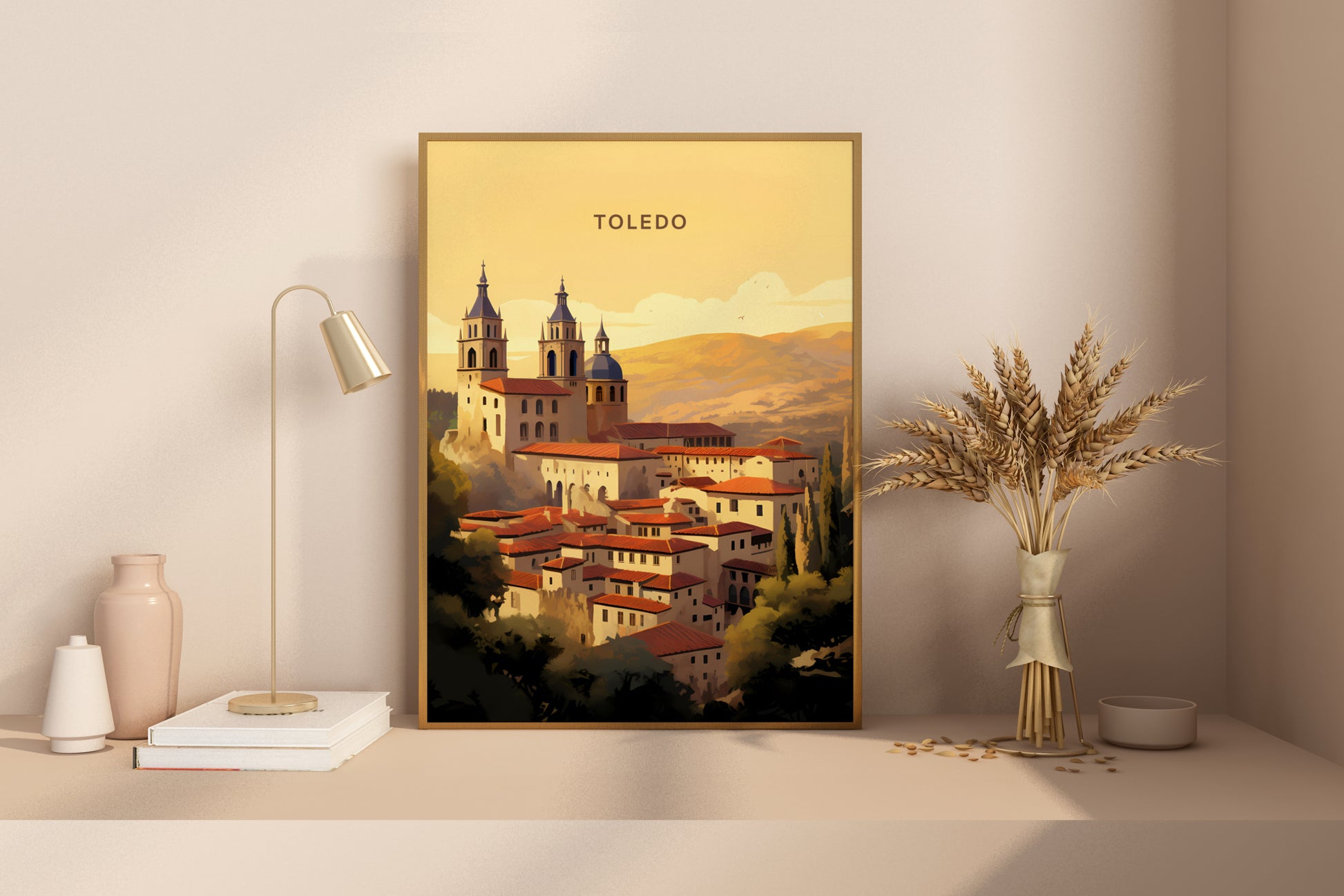 Toledo Spain Travel Print Poster - Pitchers Design