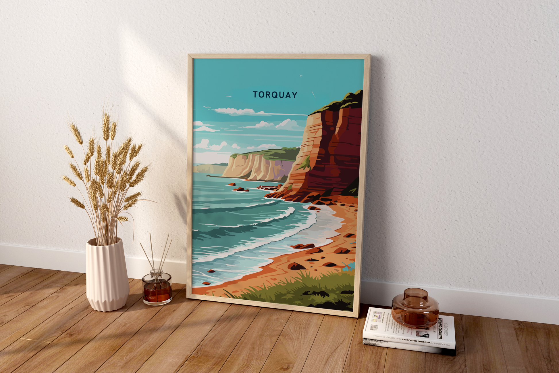 Torquay England Travel Print Poster - Pitchers Design