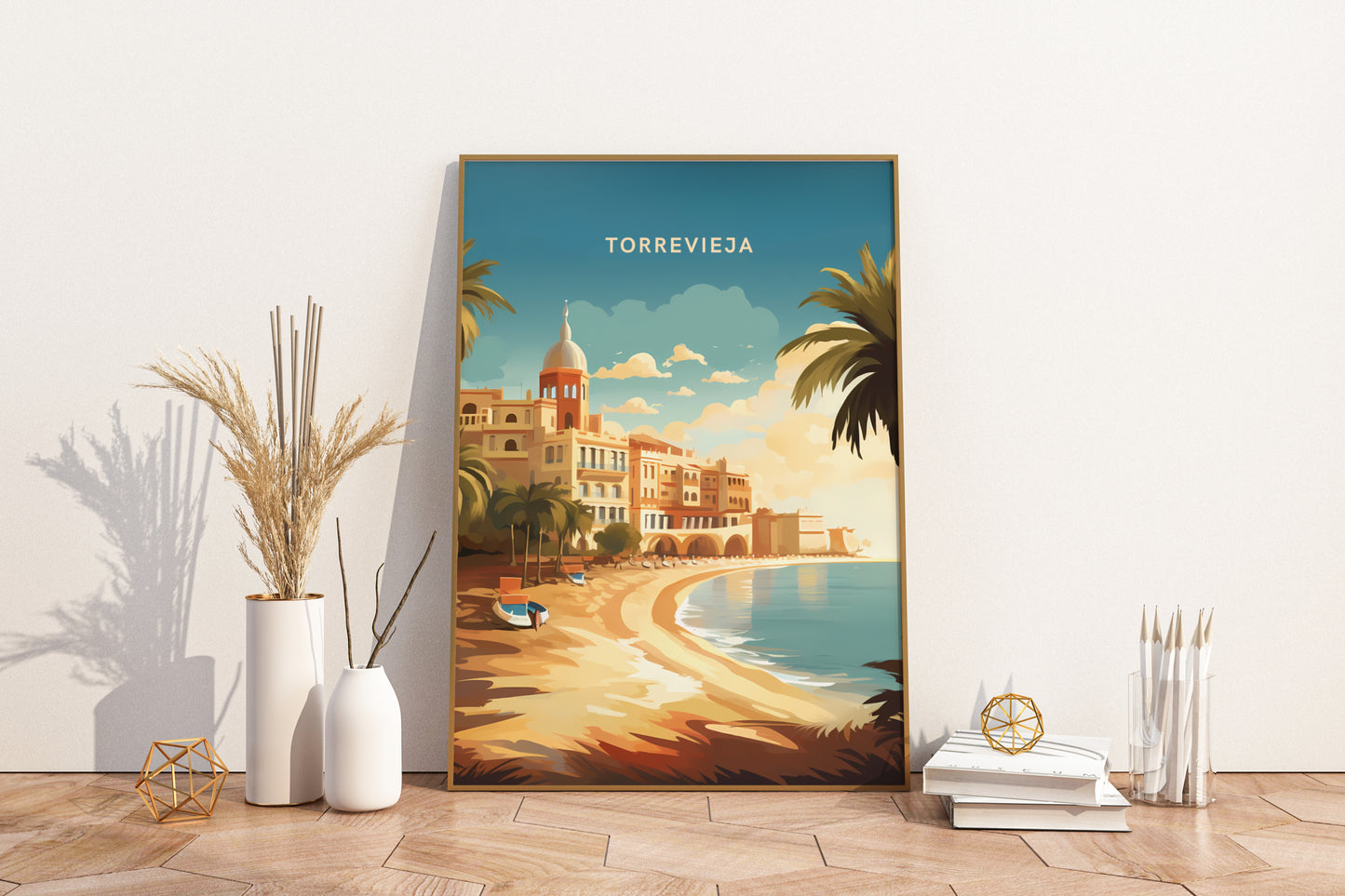 Torrevieja Spain Travel Poster Print - Pitchers Design