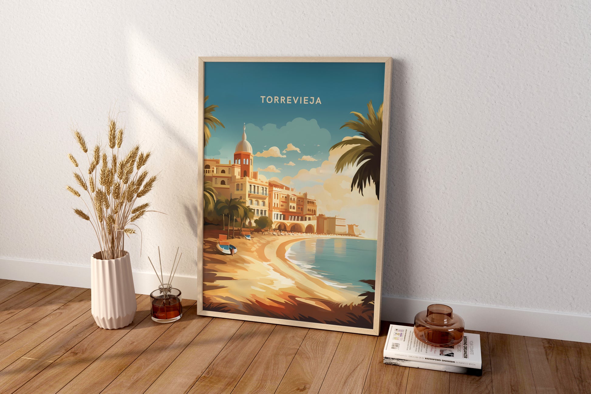 Torrevieja Spain Travel Poster Print - Pitchers Design