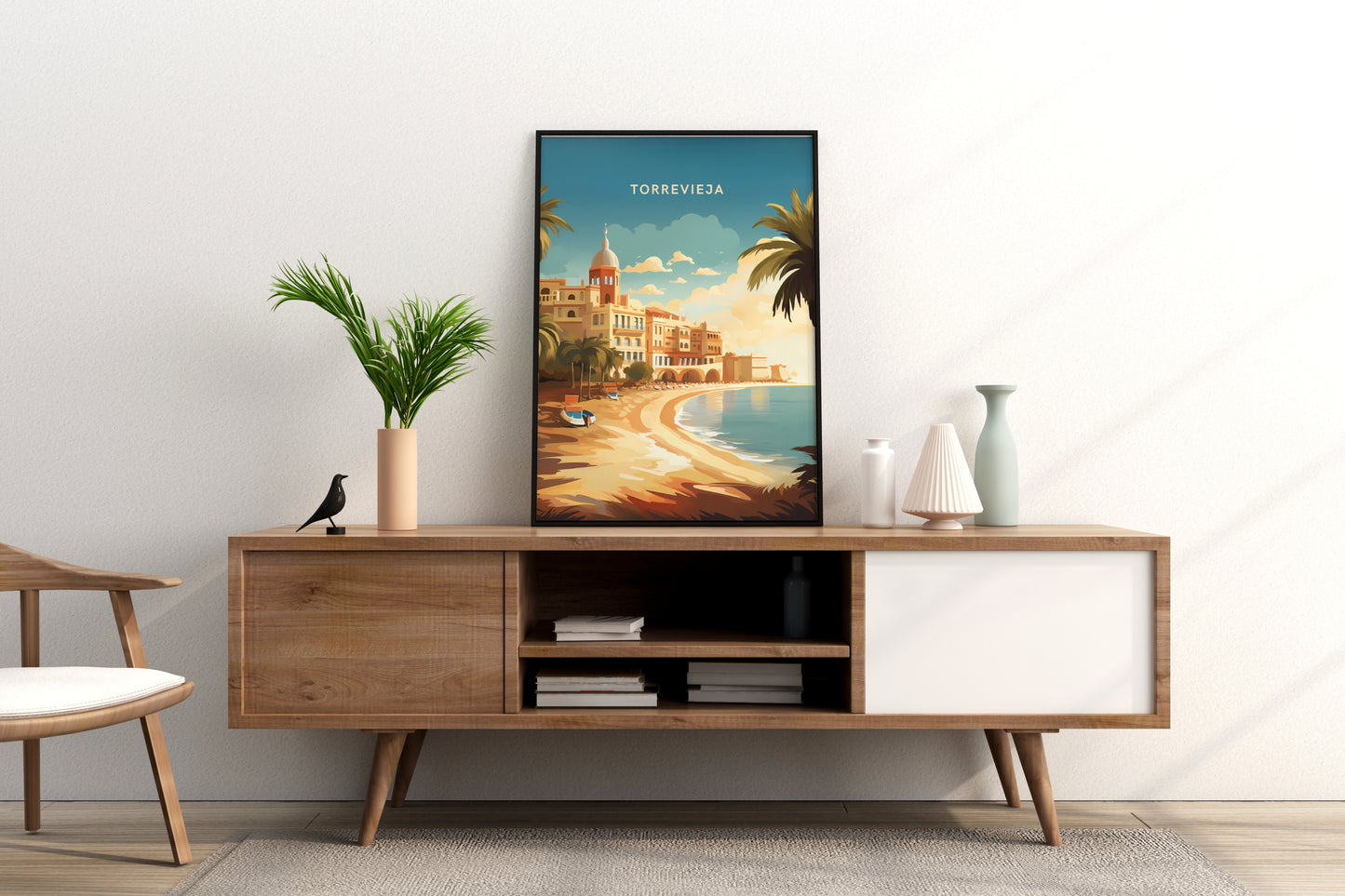 Torrevieja Spain Travel Poster Print - Pitchers Design