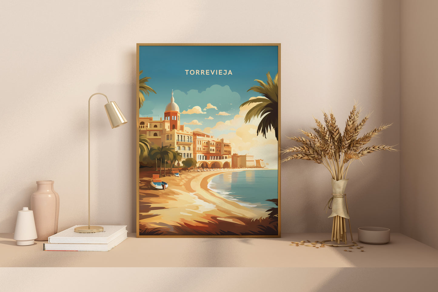 Torrevieja Spain Travel Poster Print - Pitchers Design