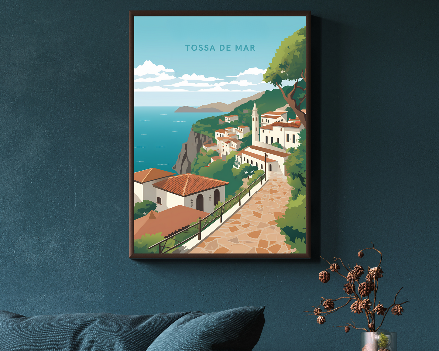 Tossa de Mar Spain Travel Poster Print - Pitchers Design