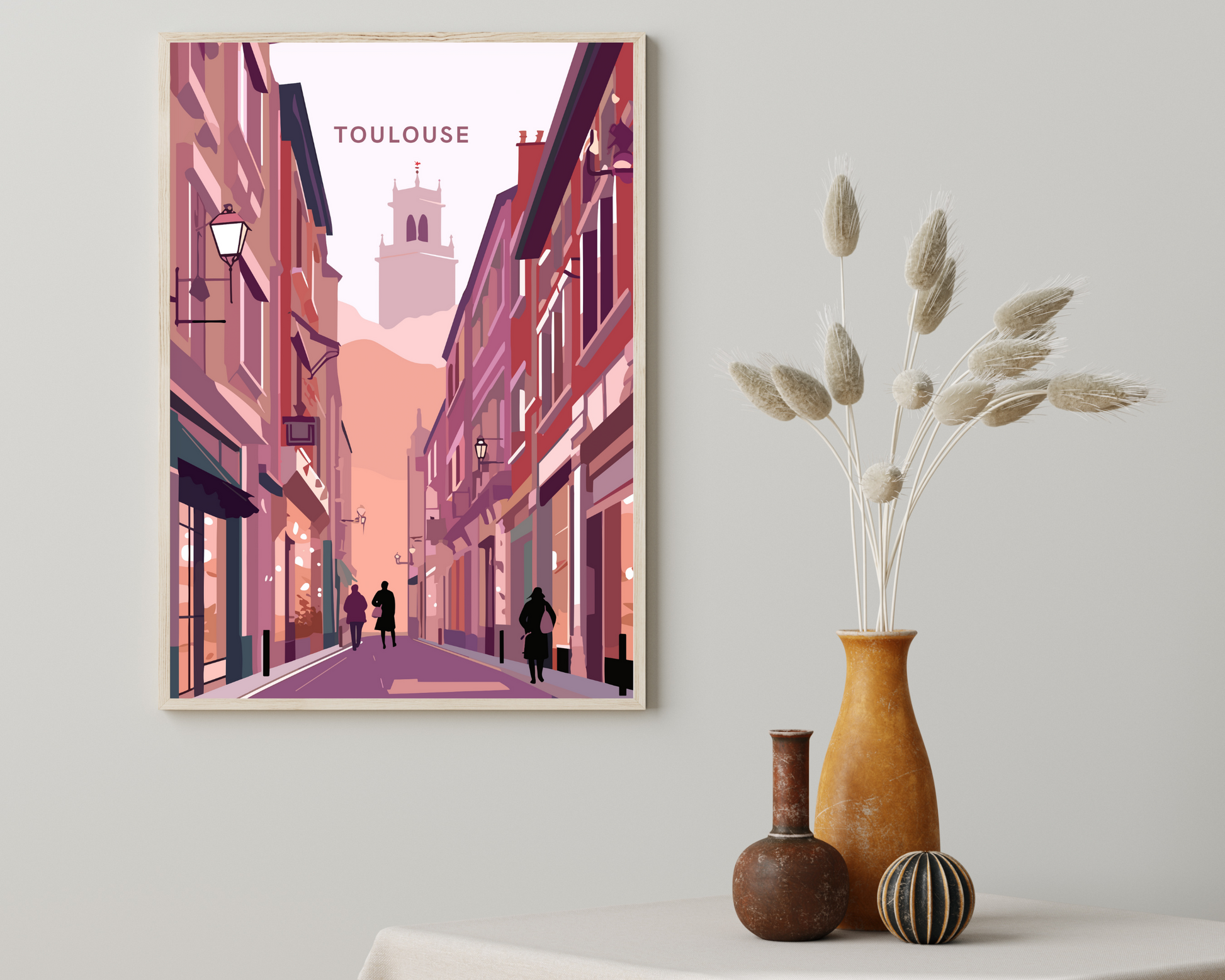 Toulouse France Travel Poster Print - Pitchers Design