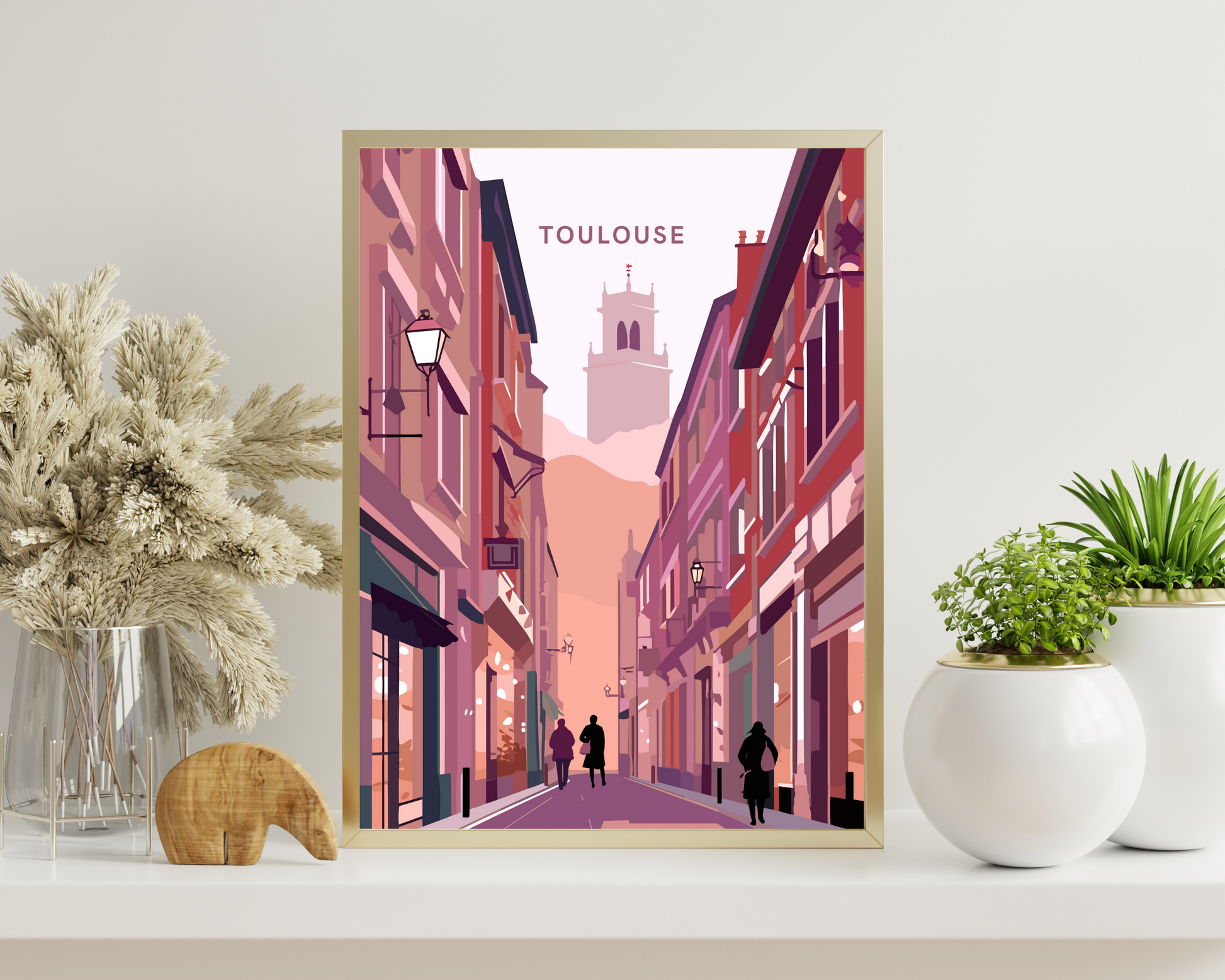 Toulouse France Travel Poster Print - Pitchers Design