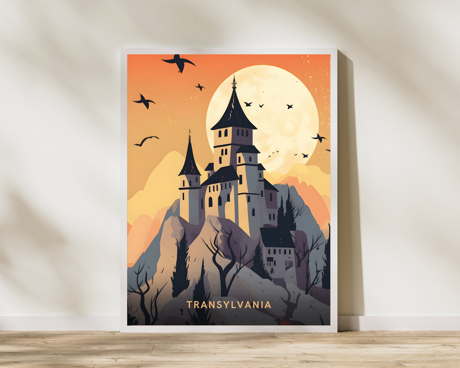 Transylvania Romania Travel Poster Print - Pitchers Design