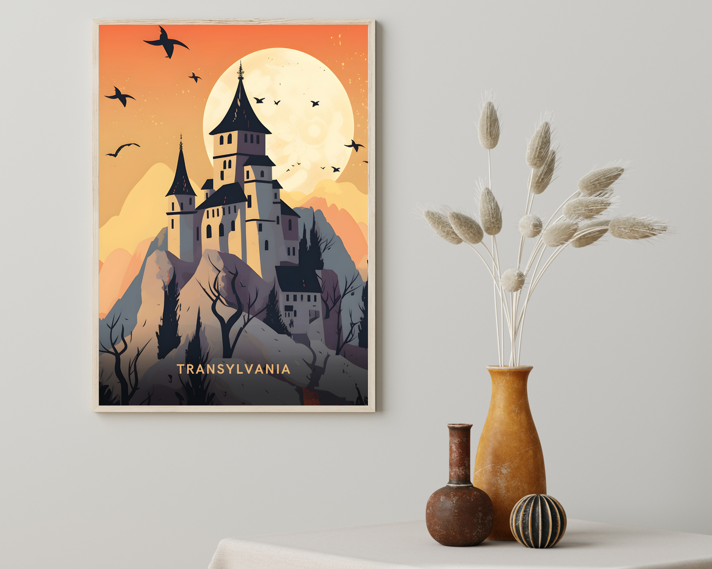 Transylvania Romania Travel Poster Print - Pitchers Design