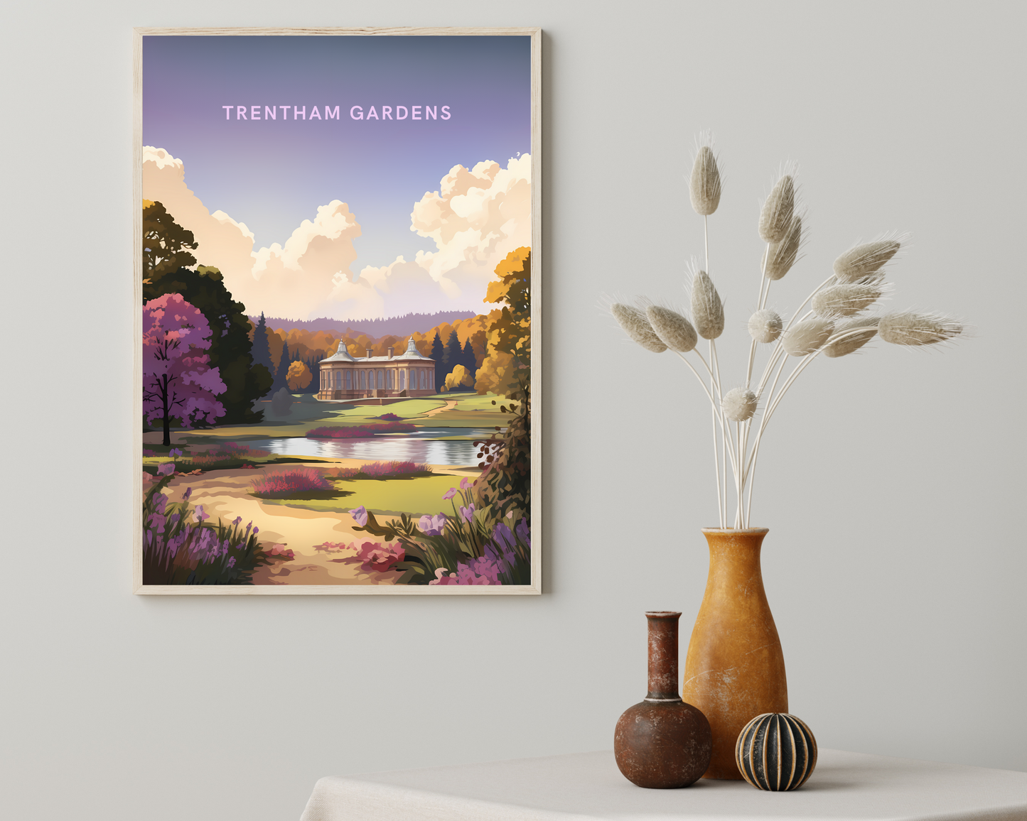 Trentham Gardens England Travel Poster Print - Pitchers Design