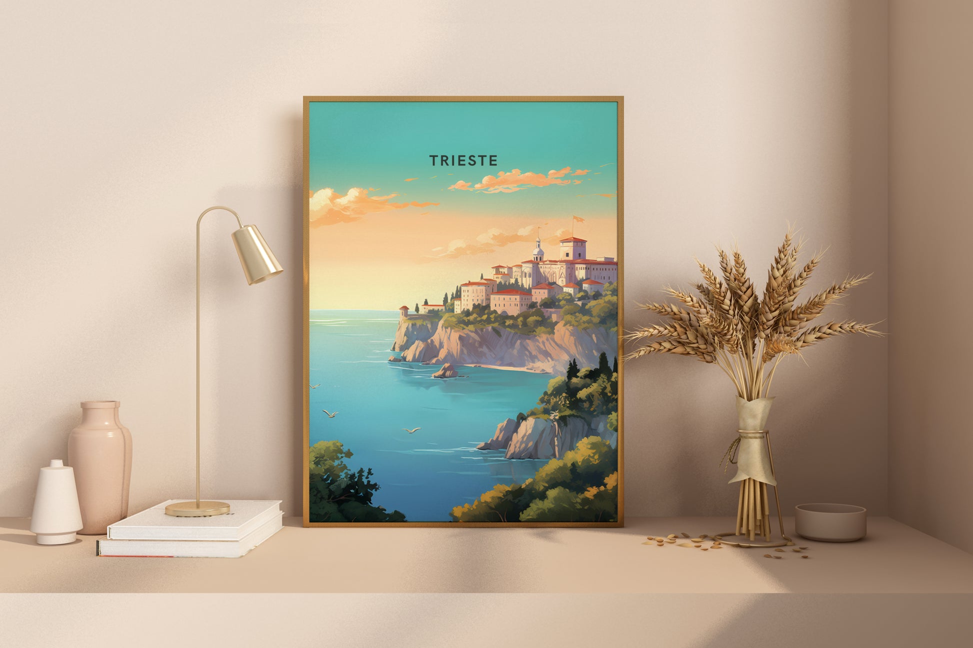 Trieste Italy Travel Print Poster - Pitchers Design