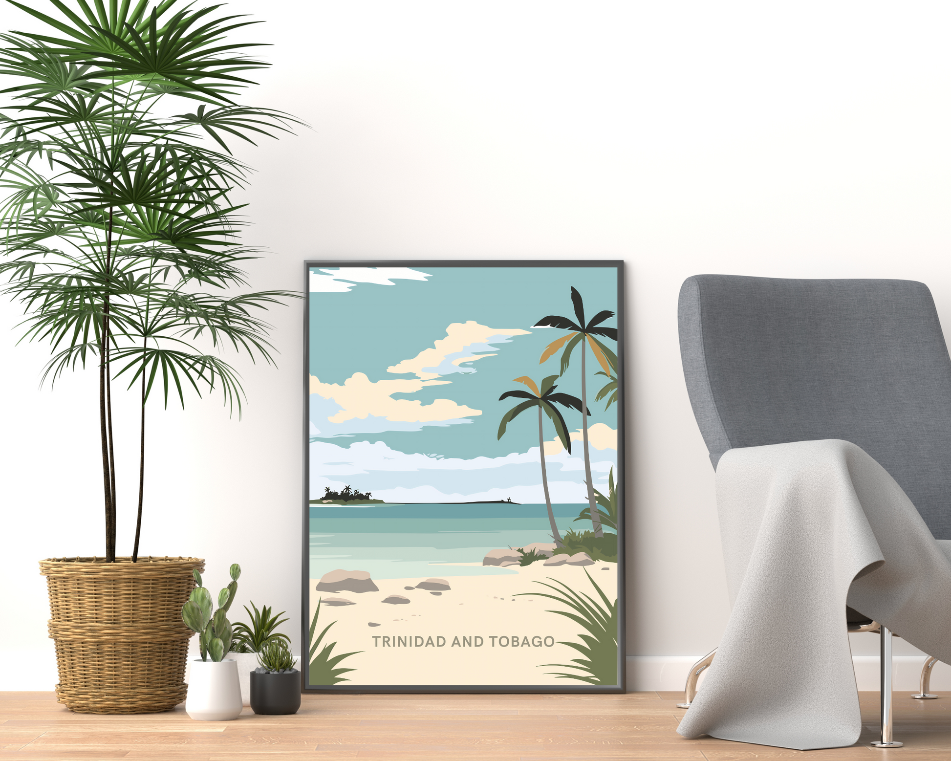 Trinidad and Tobago Caribbean Travel Poster Print - Pitchers Design