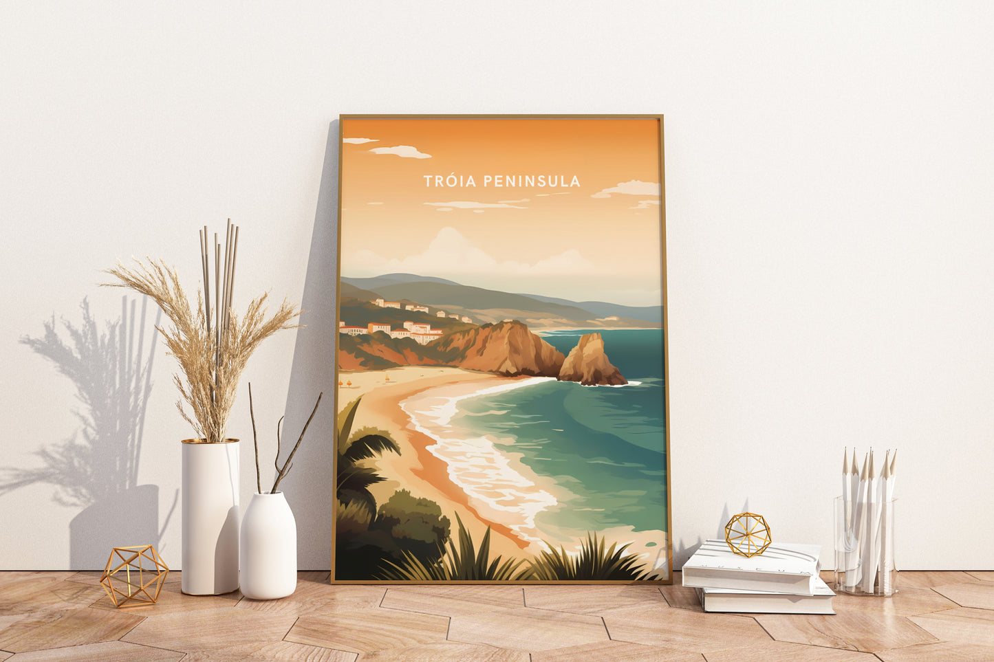 Troia Peninsula Portugal Travel Print Poster - Pitchers Design