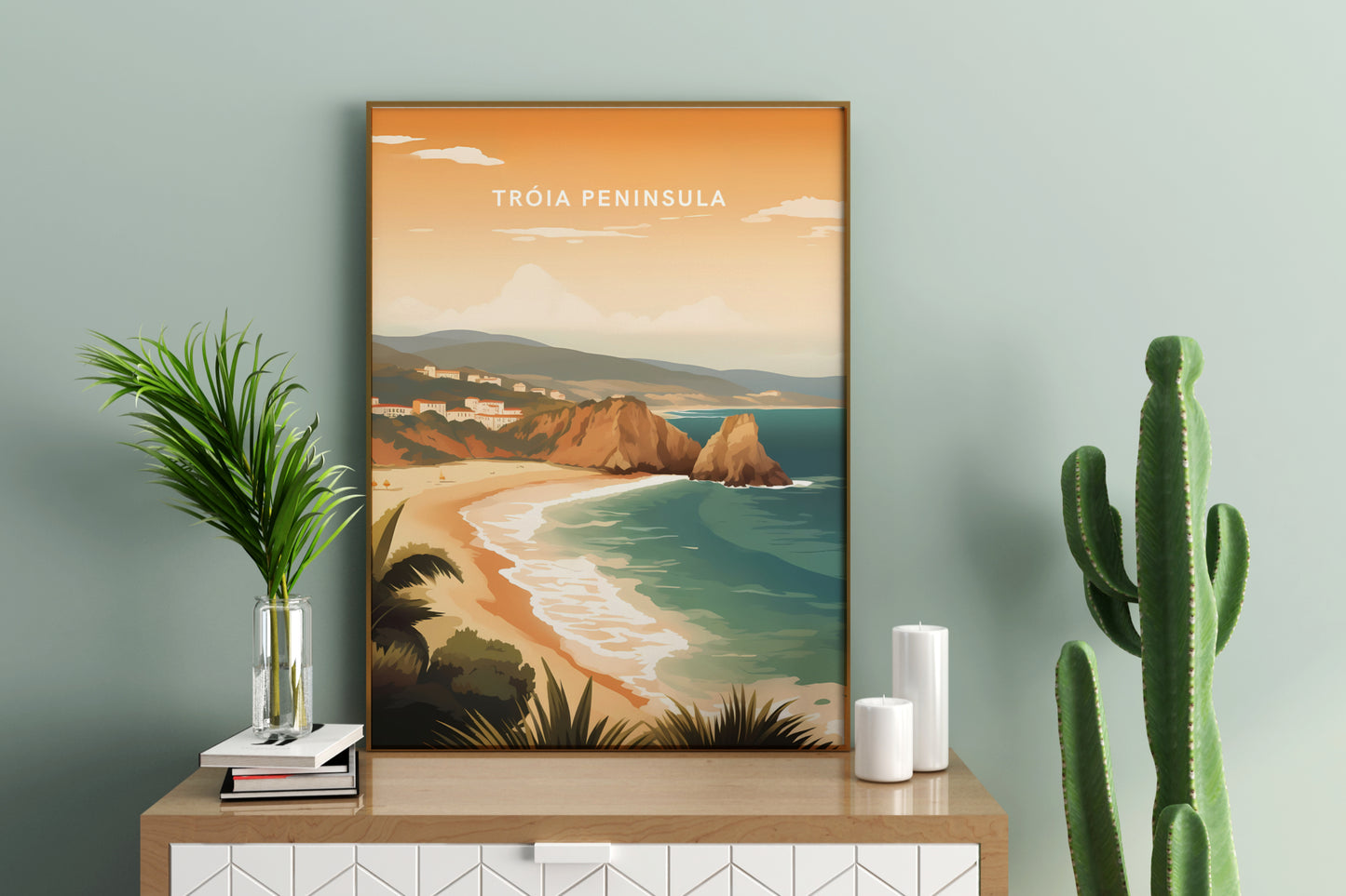 Troia Peninsula Portugal Travel Print Poster - Pitchers Design