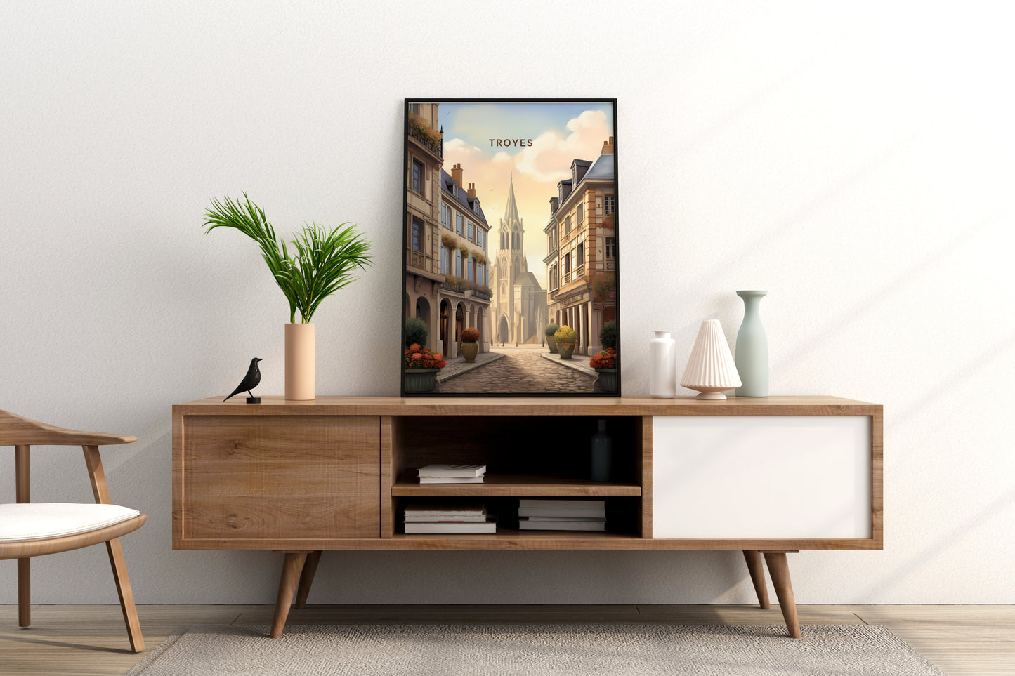 Troyes France Travel Print Poster - Pitchers Design