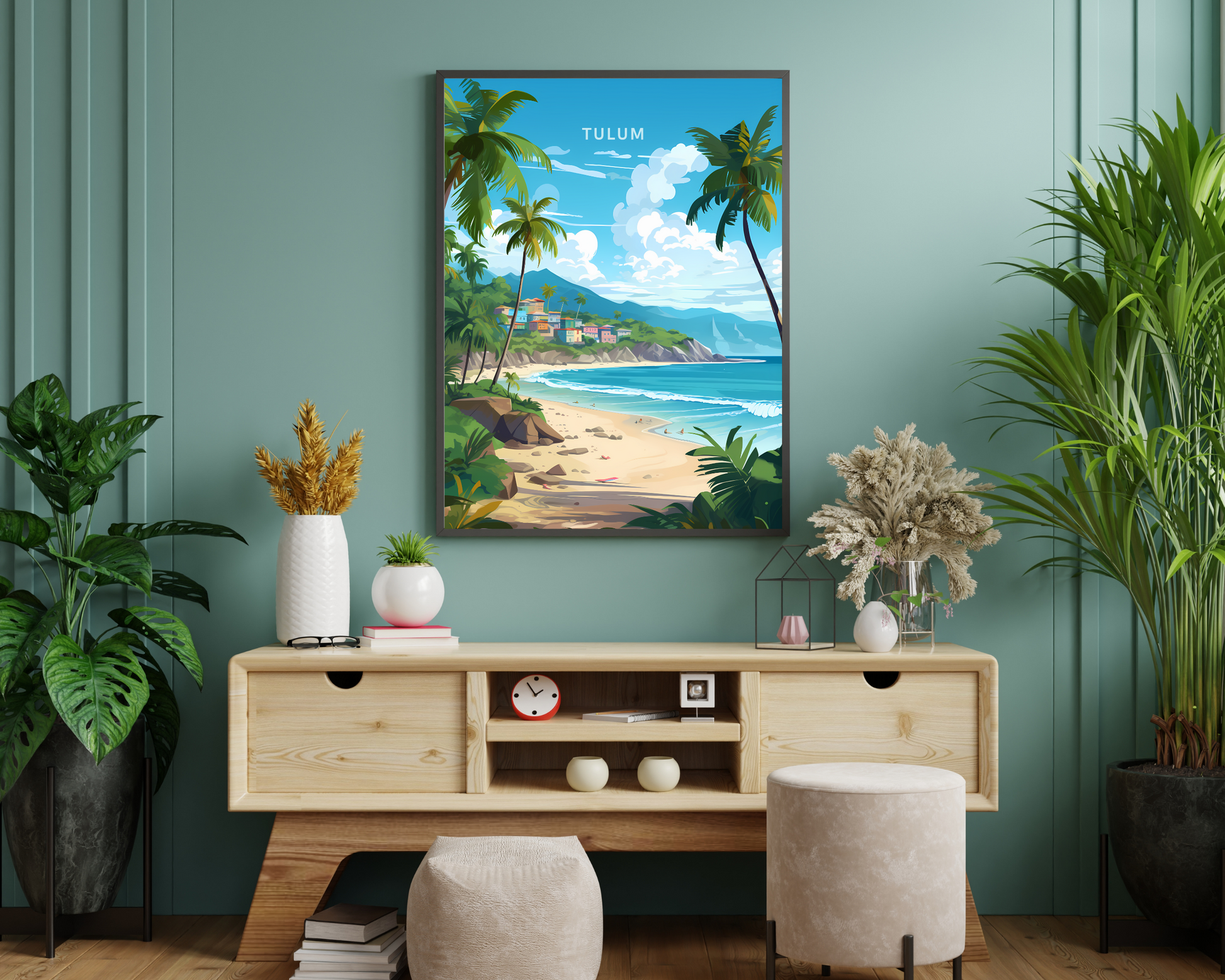 Tulum Mexico Travel Poster Print - Pitchers Design