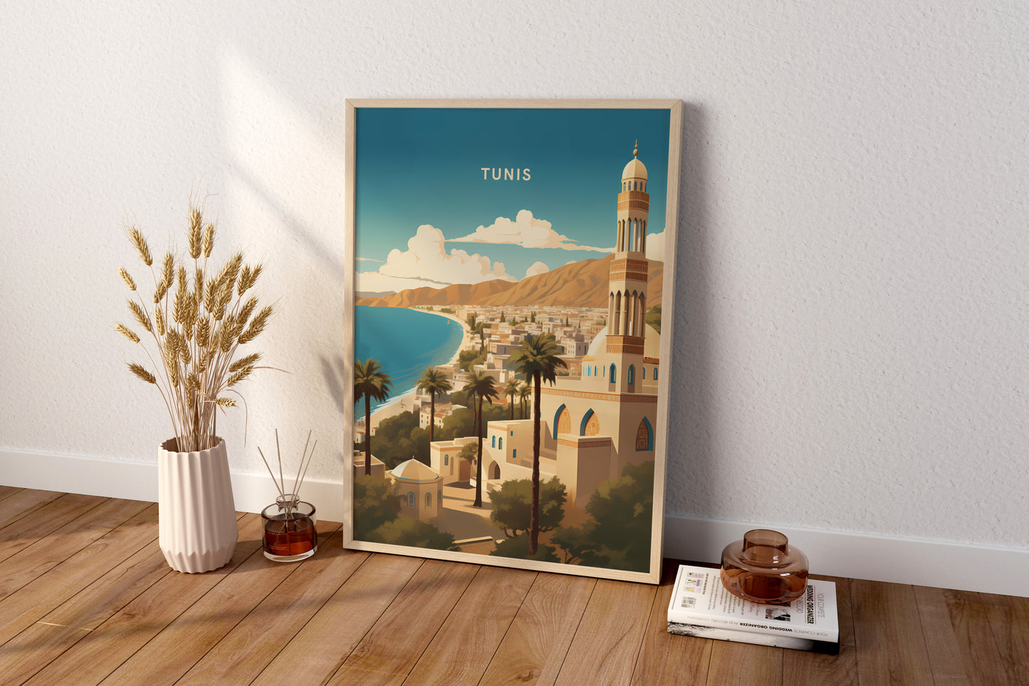 Tunis Tunisia Travel Print Poster - Pitchers Design