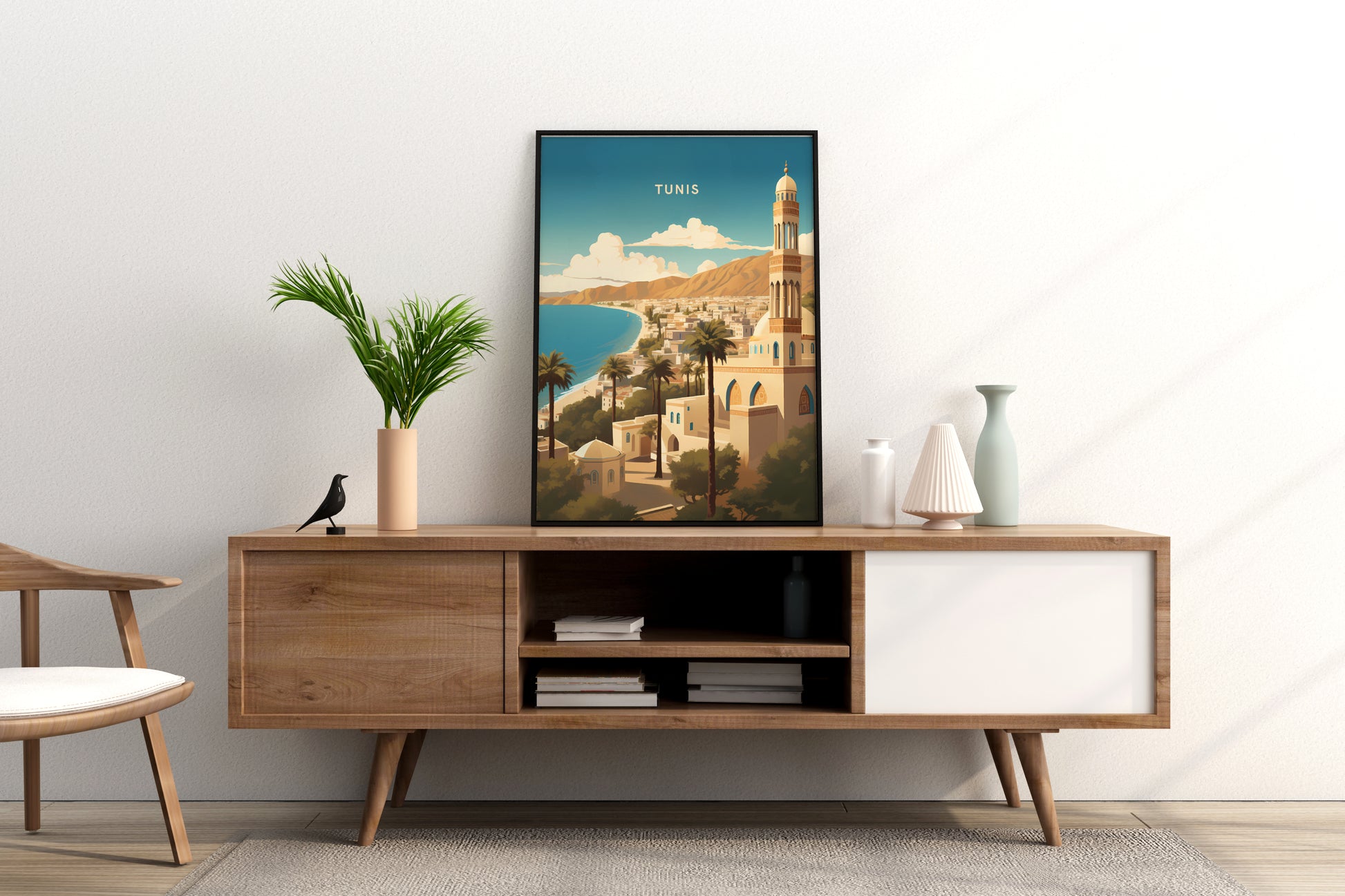 Tunis Tunisia Travel Print Poster - Pitchers Design