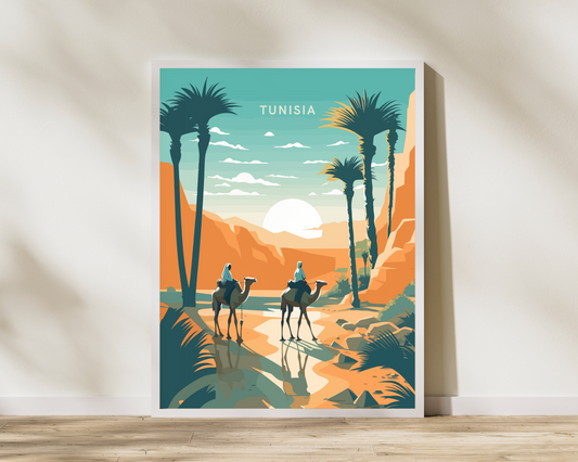 Tunisia Travel Poster Print - Pitchers Design