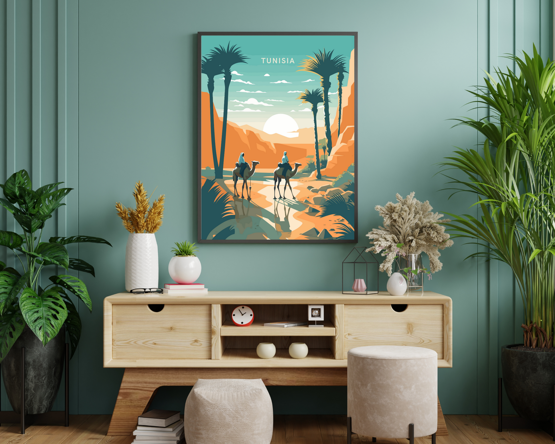 Tunisia Travel Poster Print - Pitchers Design