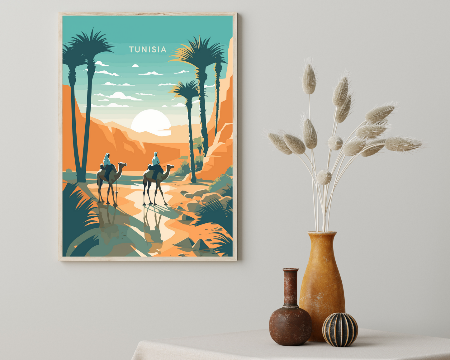 Tunisia Travel Poster Print - Pitchers Design