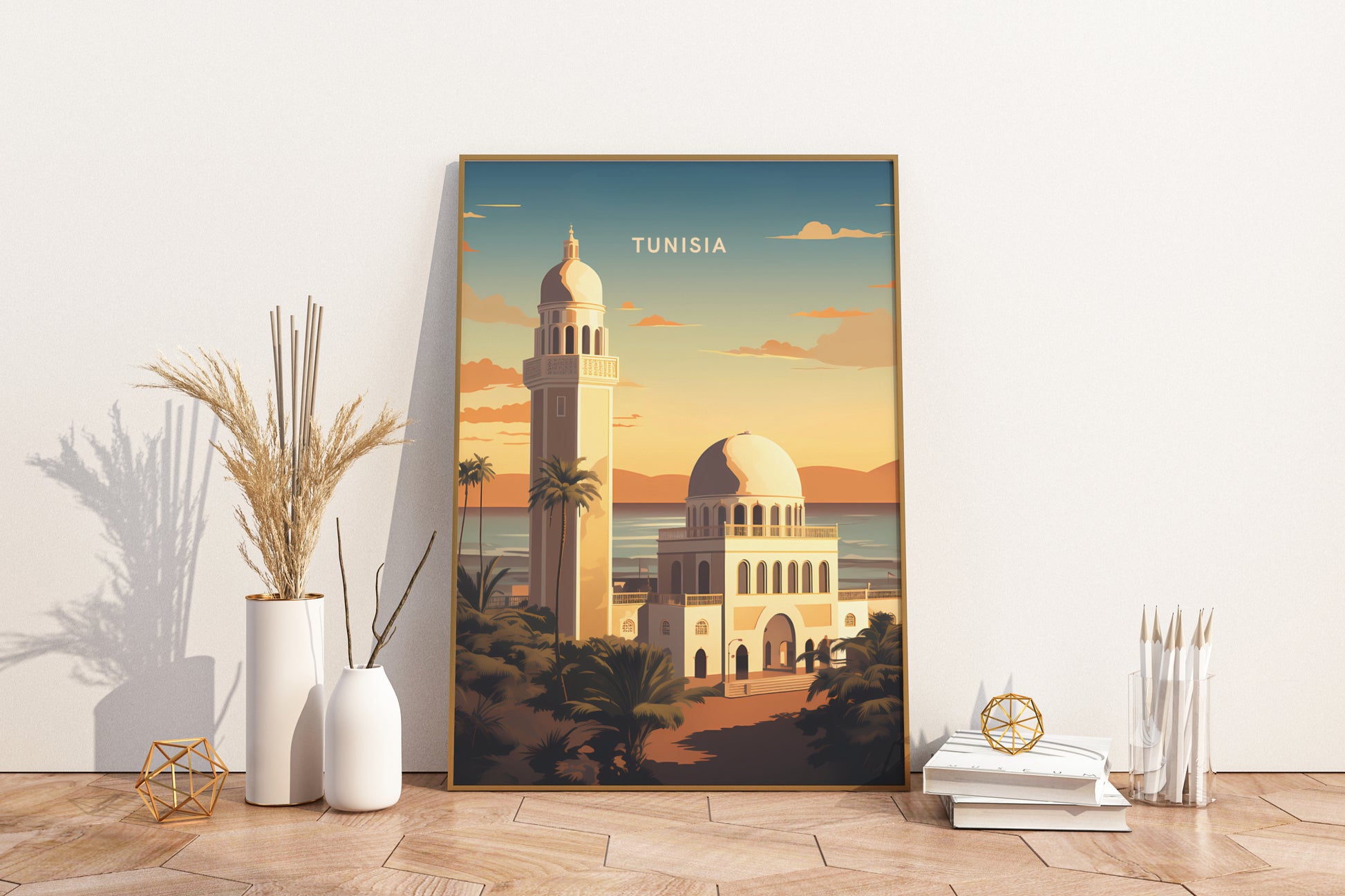 Tunisia Africa Travel Print Poster - Pitchers Design