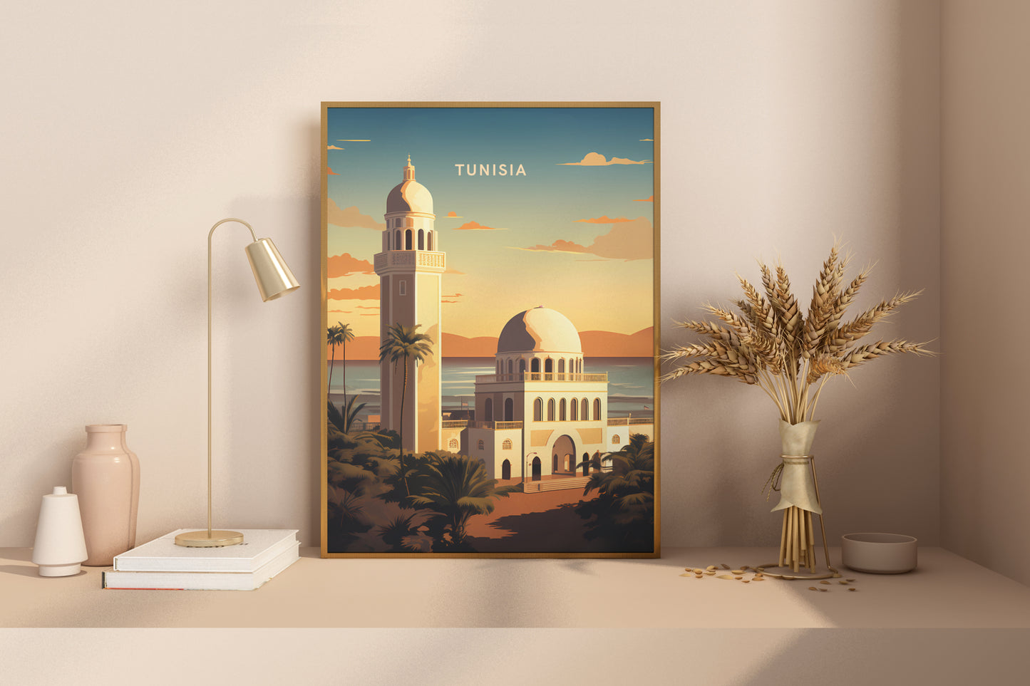 Tunisia Africa Travel Print Poster - Pitchers Design