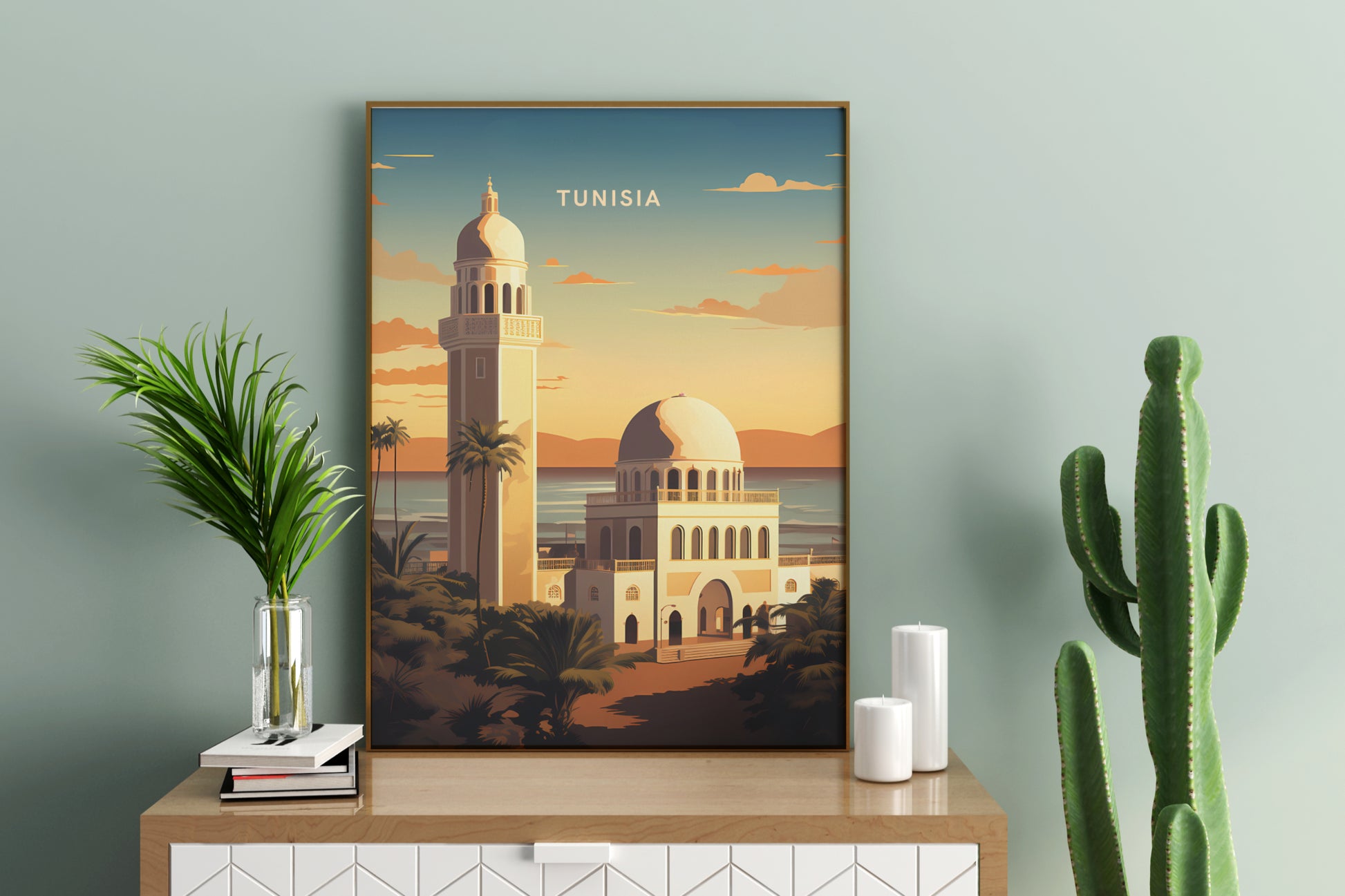 Tunisia Africa Travel Print Poster - Pitchers Design